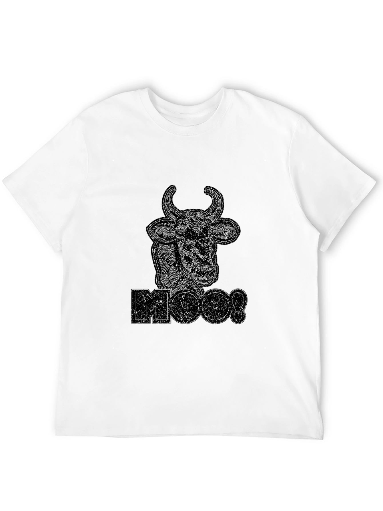 Black Moo! Cow Graphic Black T-Shirt view 12