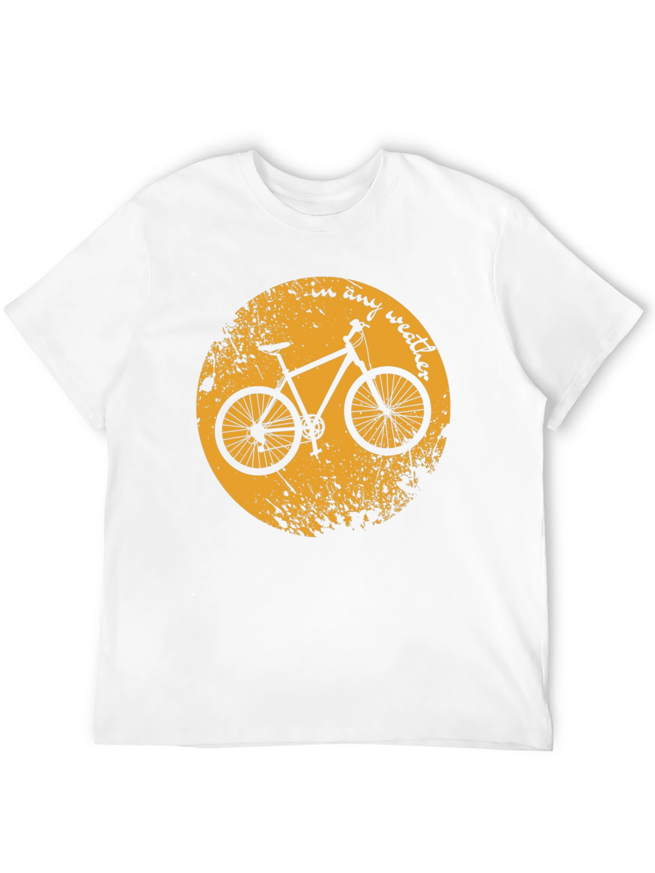 Black Bike T-Shirt - "In Any Weather" Design view 12