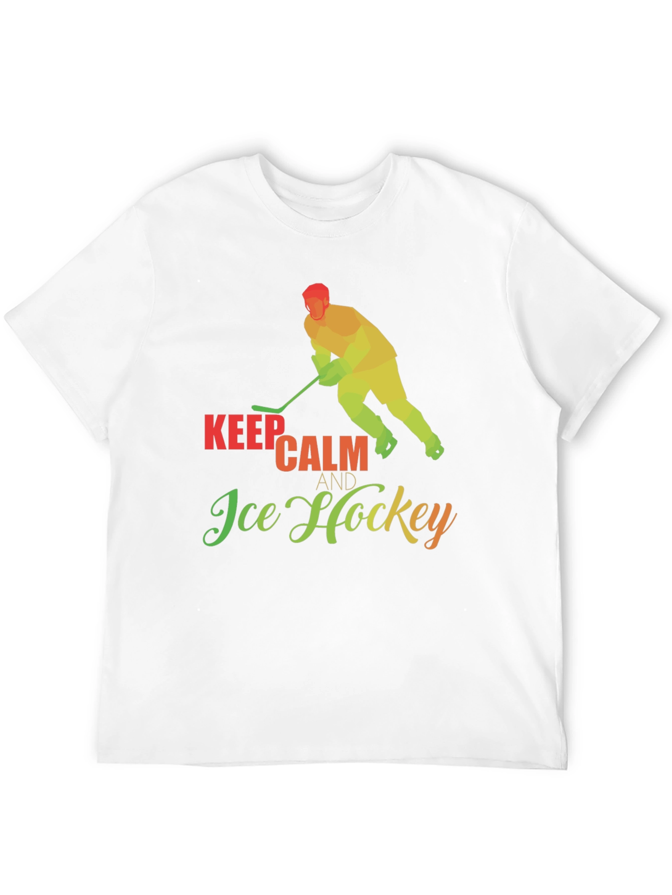 Black Keep Calm & Ice Hockey T-Shirt view 12