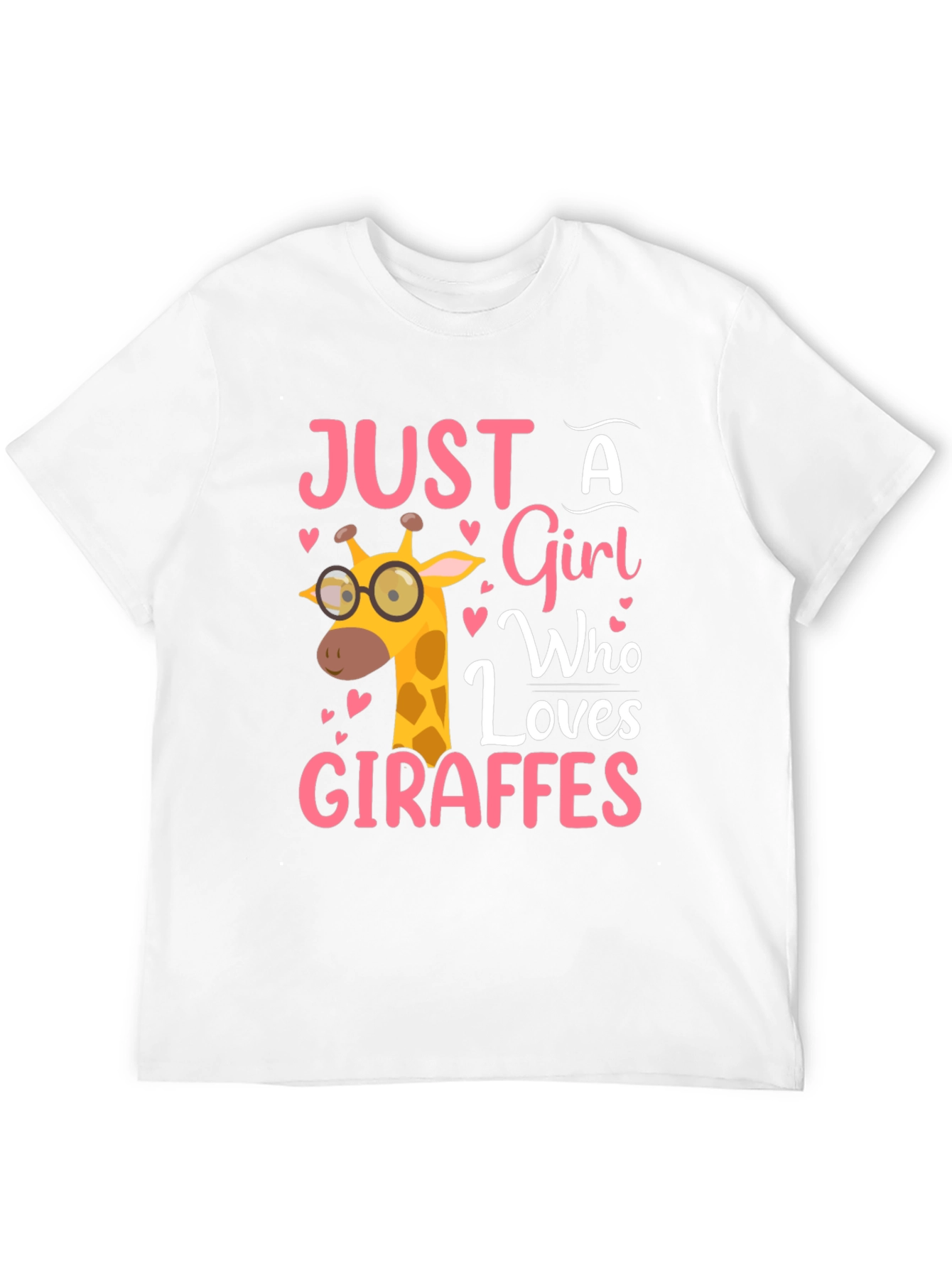 Black Just a Girl Who Loves Giraffes T-Shirt view 12