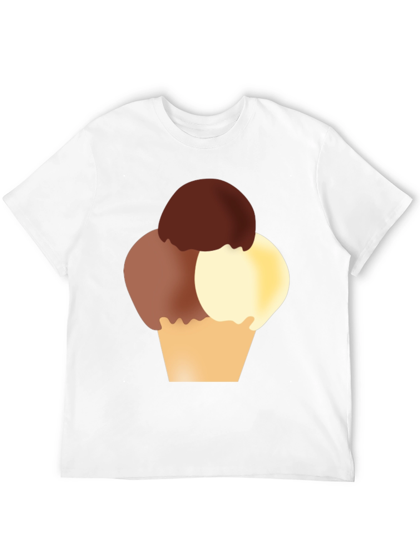 Black Ice Cream Graphic Tee - Black Cotton T-Shirt view 12