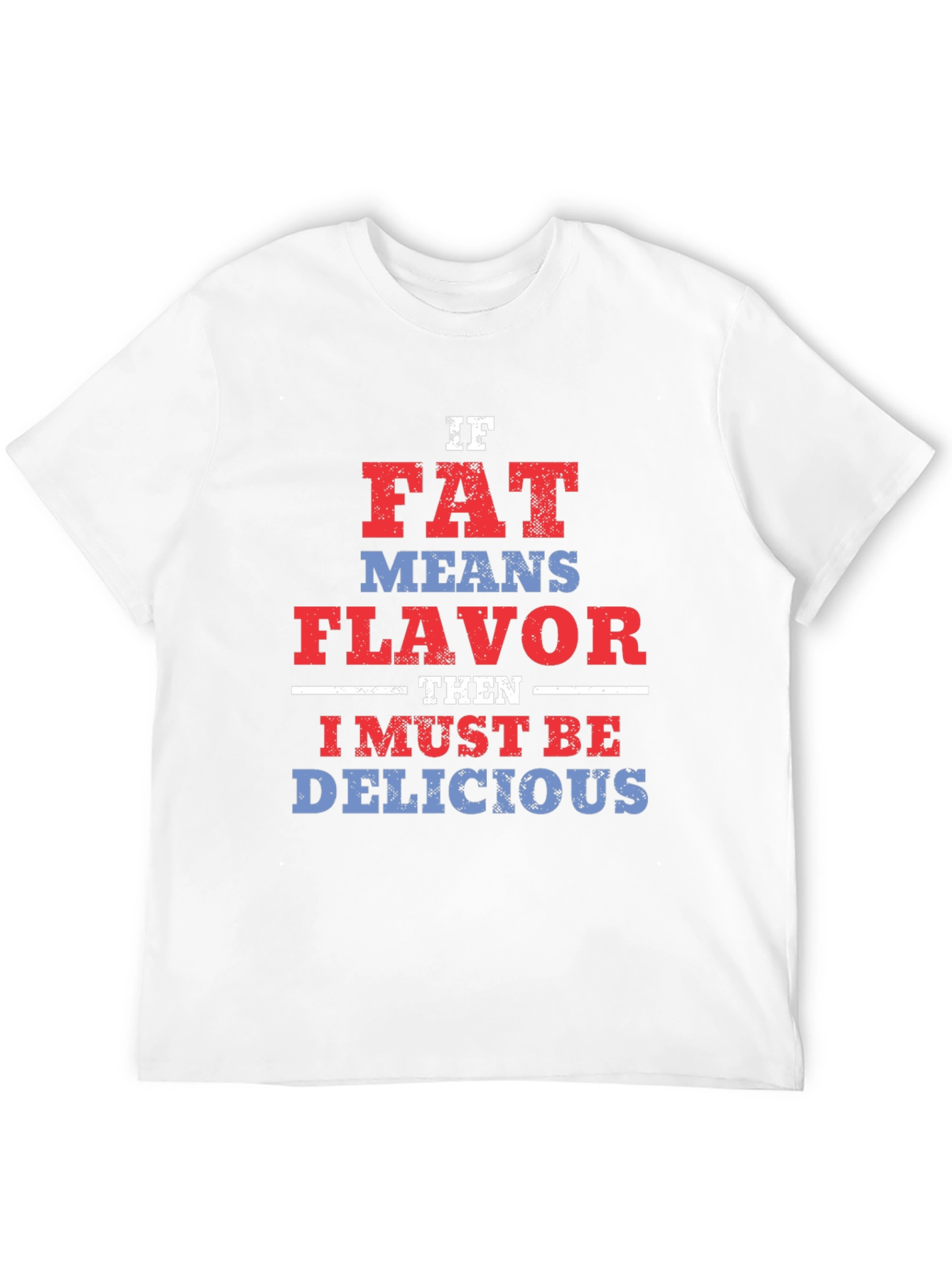 Black Funny 'Fat Means Flavor' Graphic T-Shirt view 12