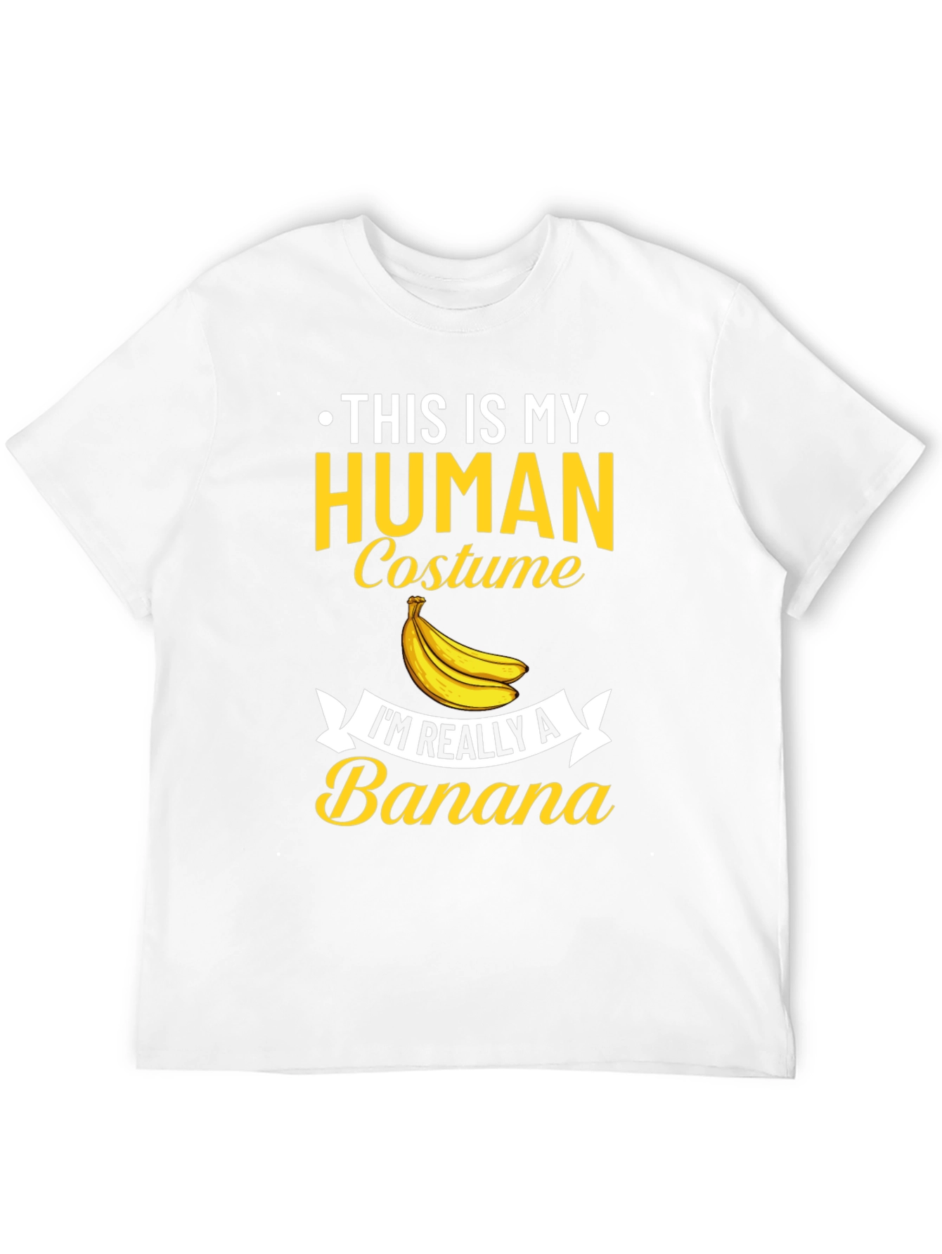 Black Human Costume Banana T-Shirt - Funny Novelty Tee view 12