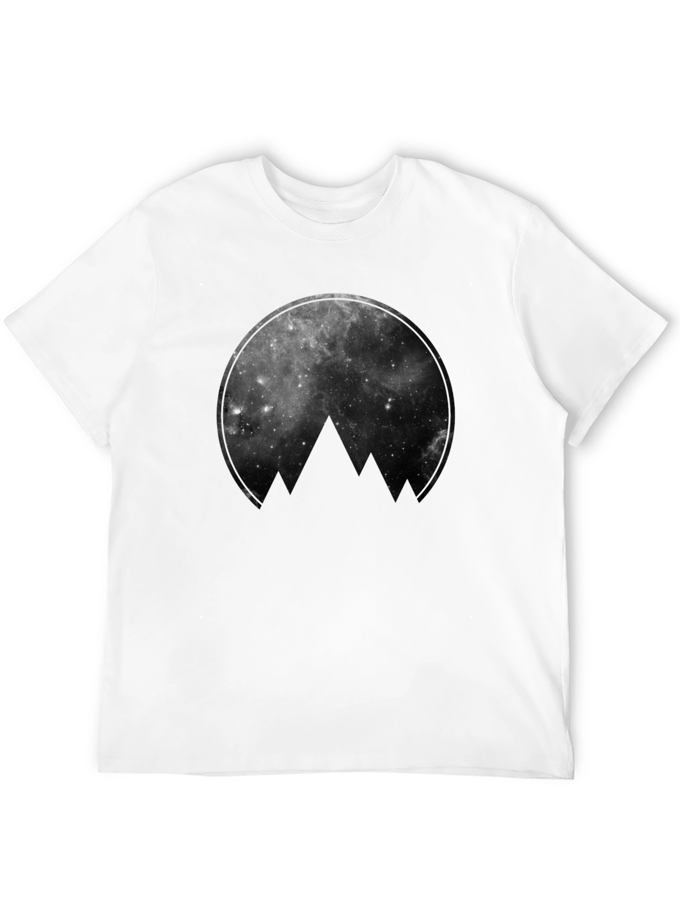 Black Cosmic Mountain Black Graphic Tee view 12