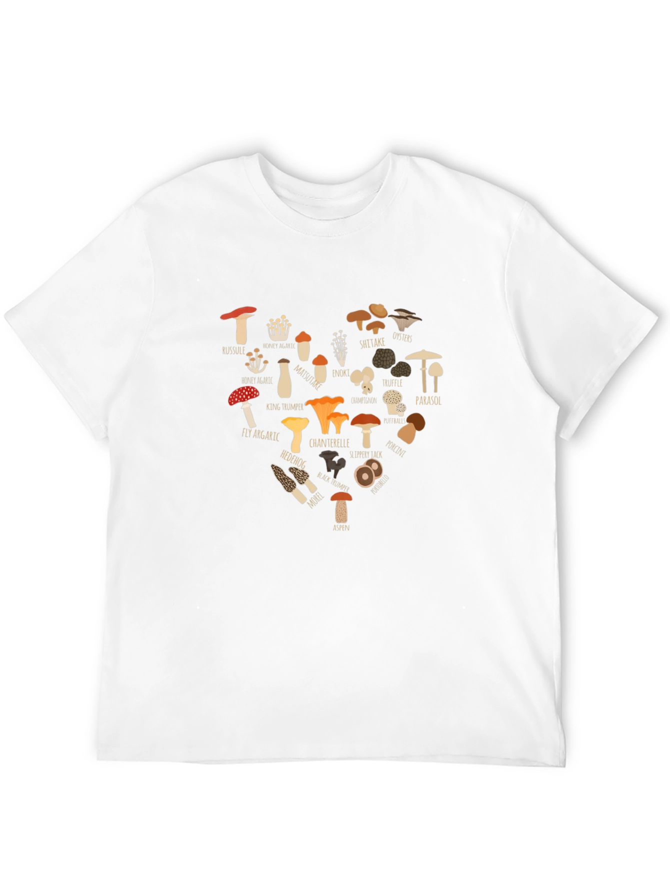 Mushroom Heart Graphic T-Shirt - Fungi Lover Tee - 12