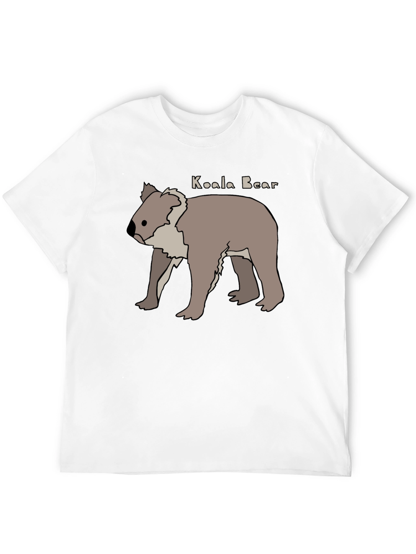 Black Koala Bear Graphic Print Tee - Casual Style view 12