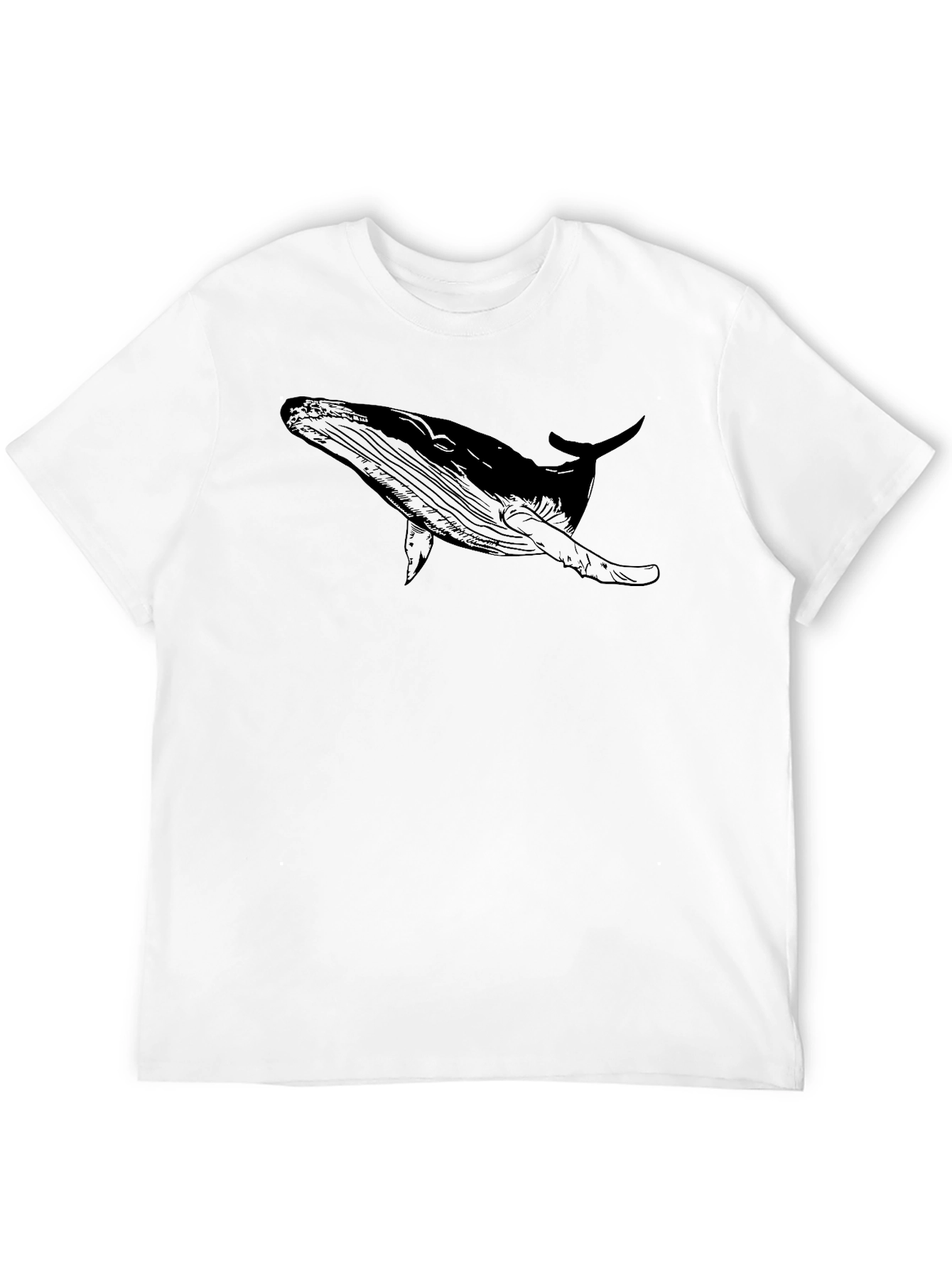 Black Whale Graphic Tee - Black Cotton Blend view 12