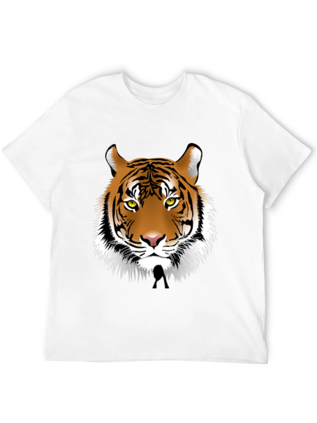 Black Bold Tiger Graphic Tee - Black Cotton Blend view 12