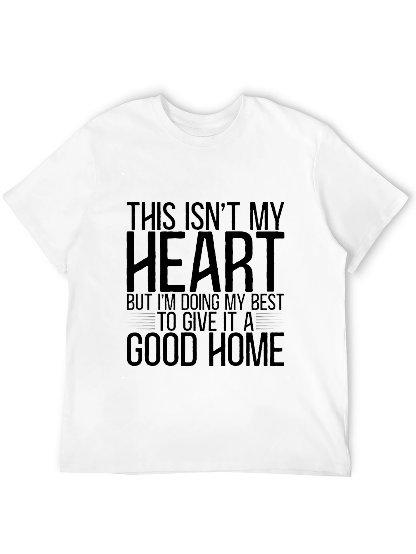 Black Funny "This Isn't My Heart" Graphic Tee - Unisex view 12