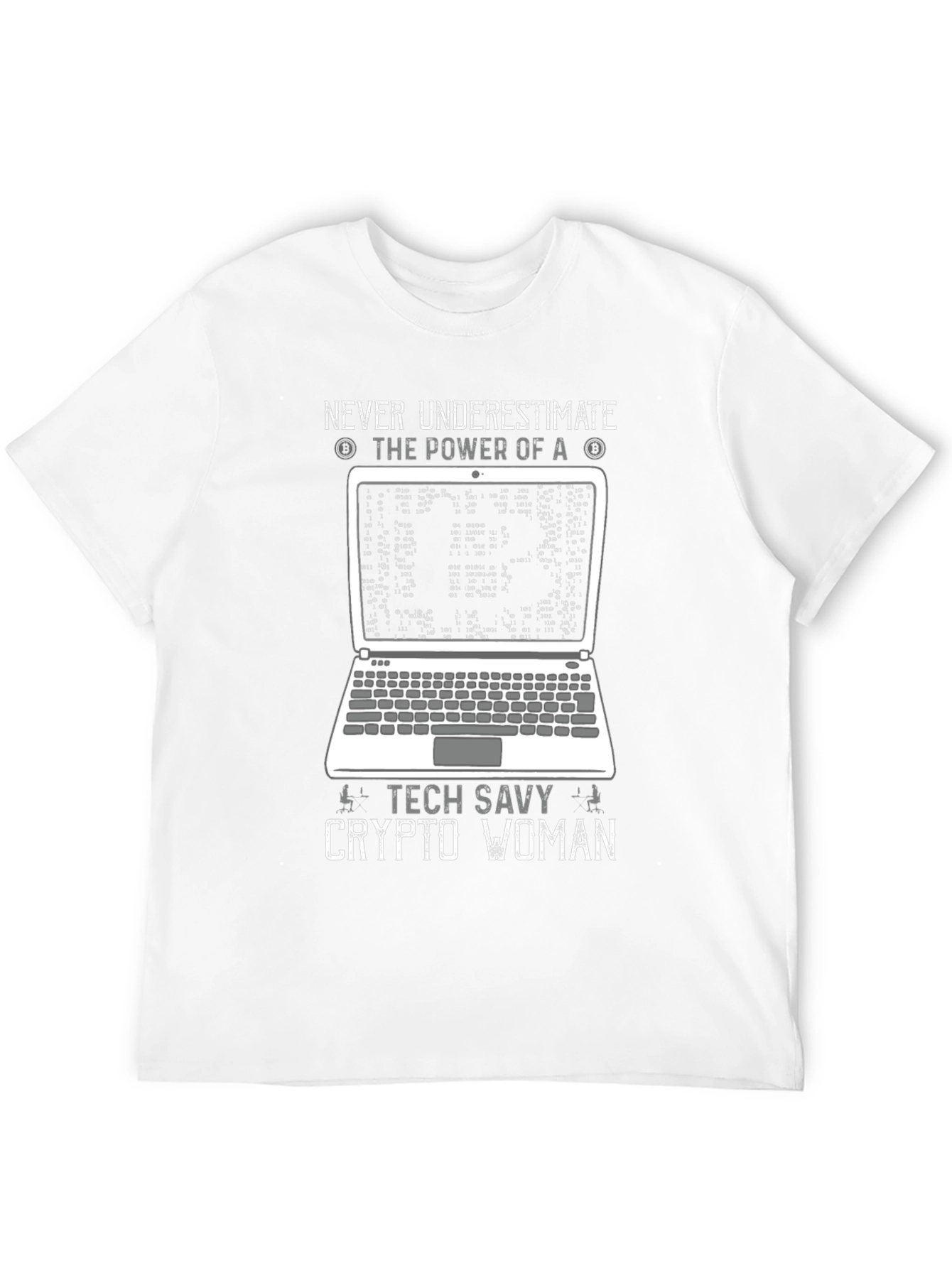 Black Tech Savvy Crypto Woman T-Shirt view 12