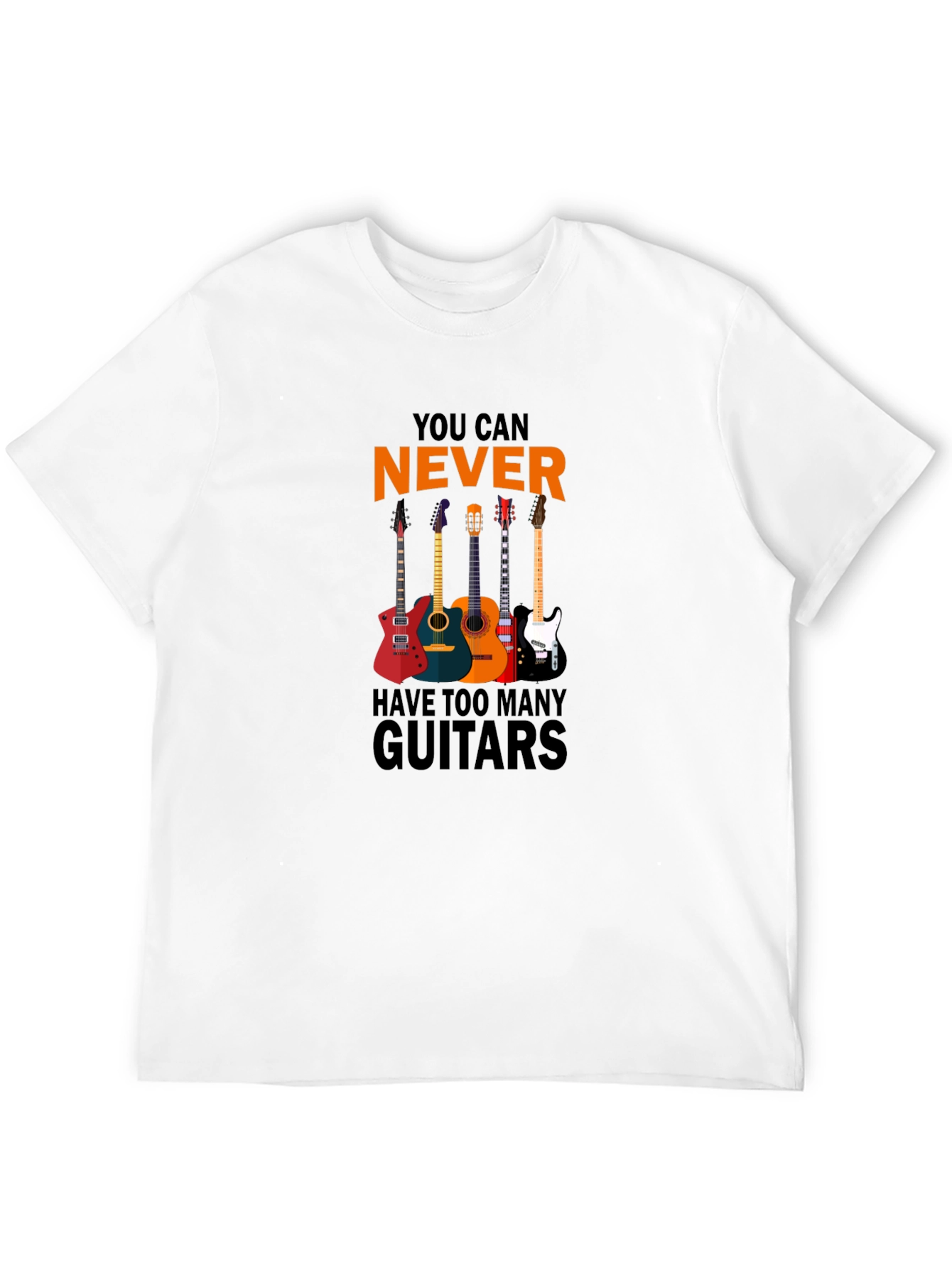 Black Guitar Lover T-Shirt: You Can Never Have Too Many view 12