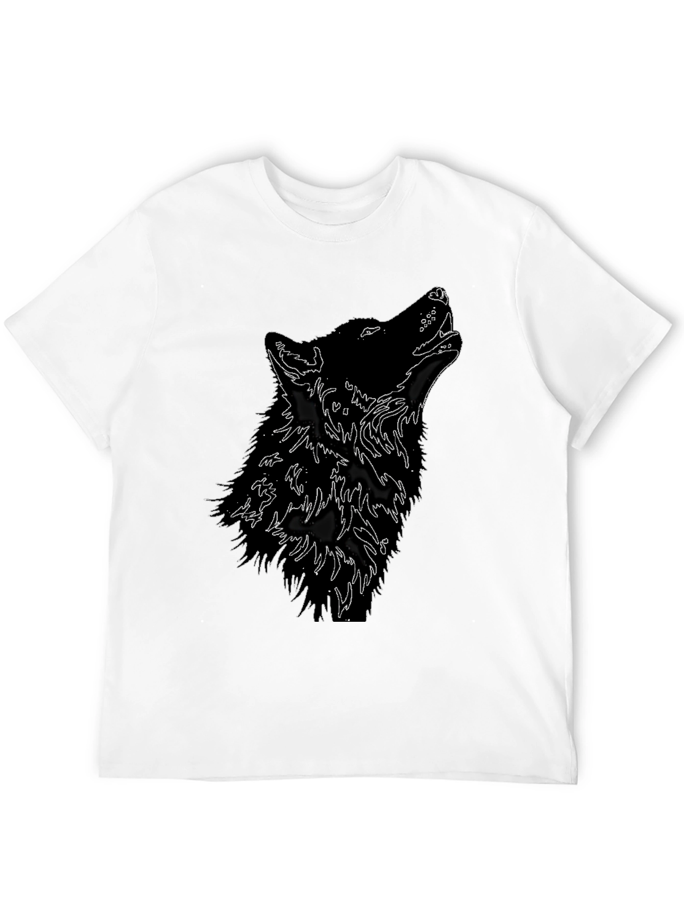 Black Black Wolf Howl T-Shirt - Graphic Tee view 12