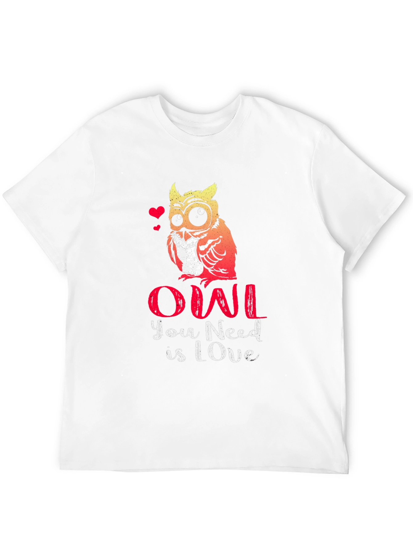 Black Owl You Need is Love Graphic T-Shirt view 12