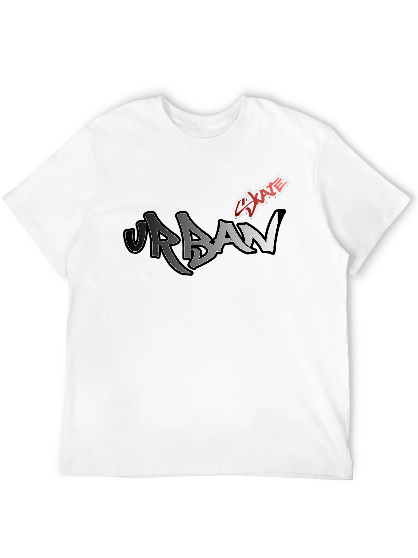Black Urban Skate Graphic Tee - Modern Black T-Shirt view 12
