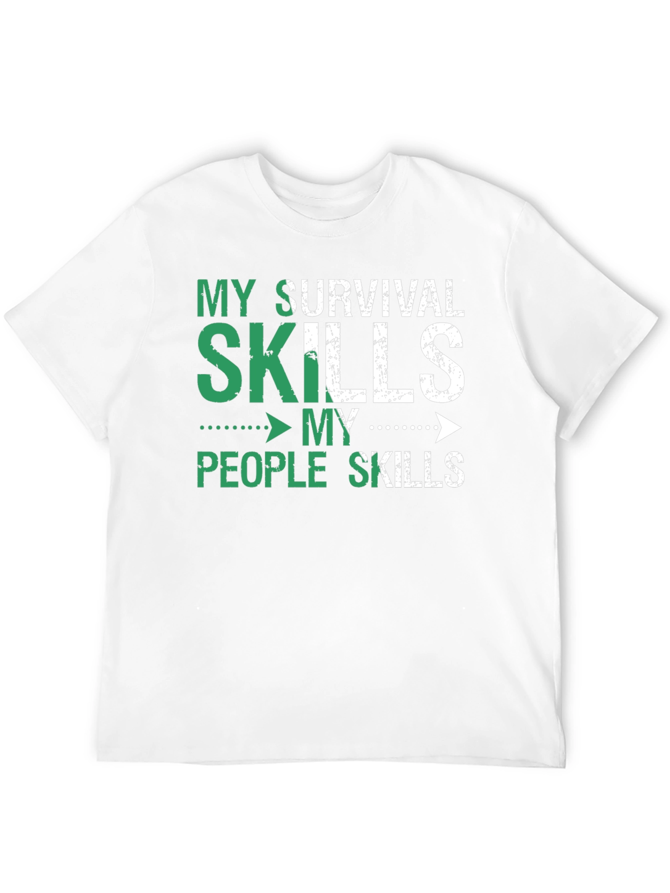 Black Survival Skills T-Shirt - Humorous Graphic Tee view 12