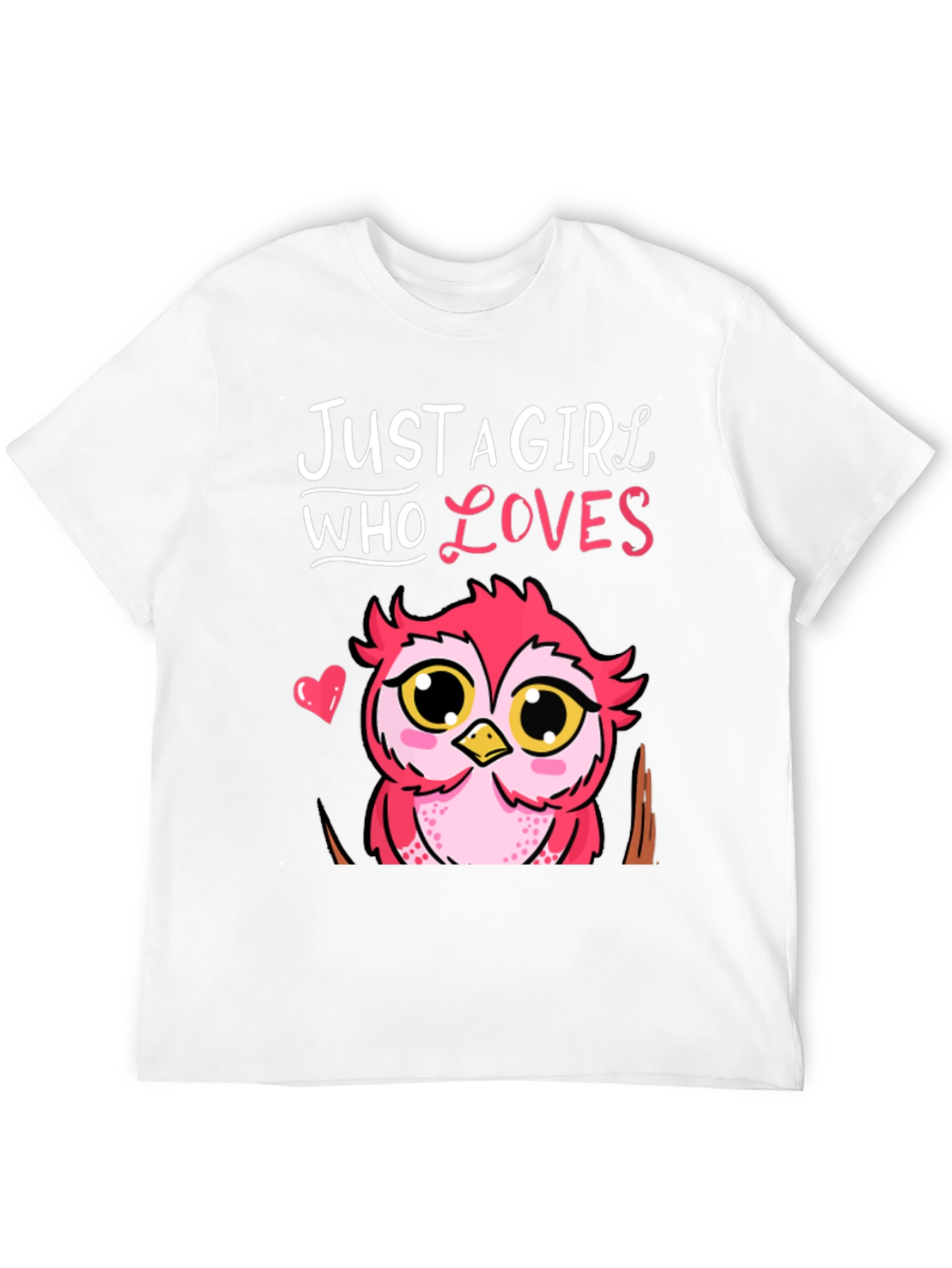 Black Just A Girl Who Loves Owls T-Shirt view 12