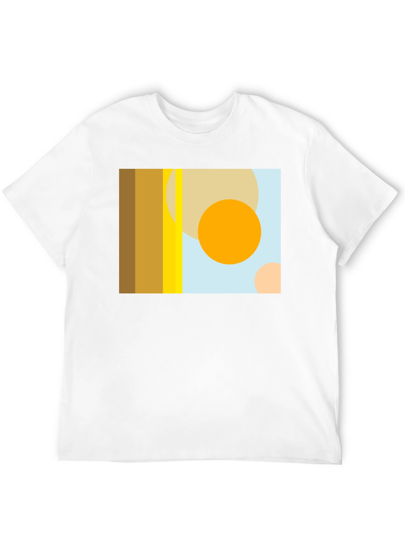 Black Abstract Geometric Circle Print Black T-Shirt view 12