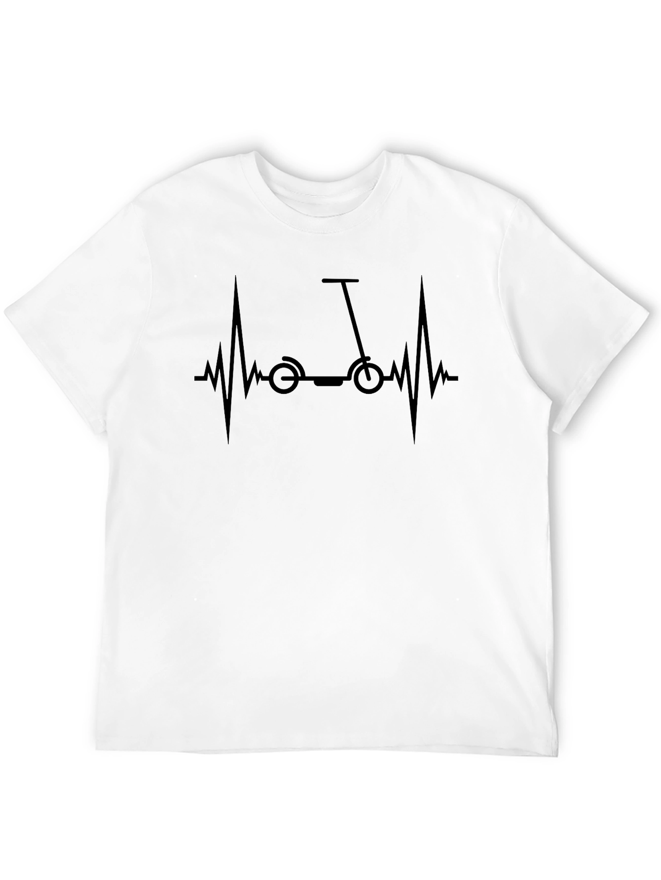 Black Scooter Heartbeat T-Shirt - Ride On! view 12