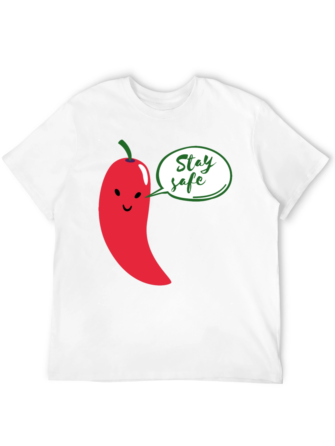 Black Stay Safe Pepper Graphic Tee - Unisex Black T-Shirt view 12