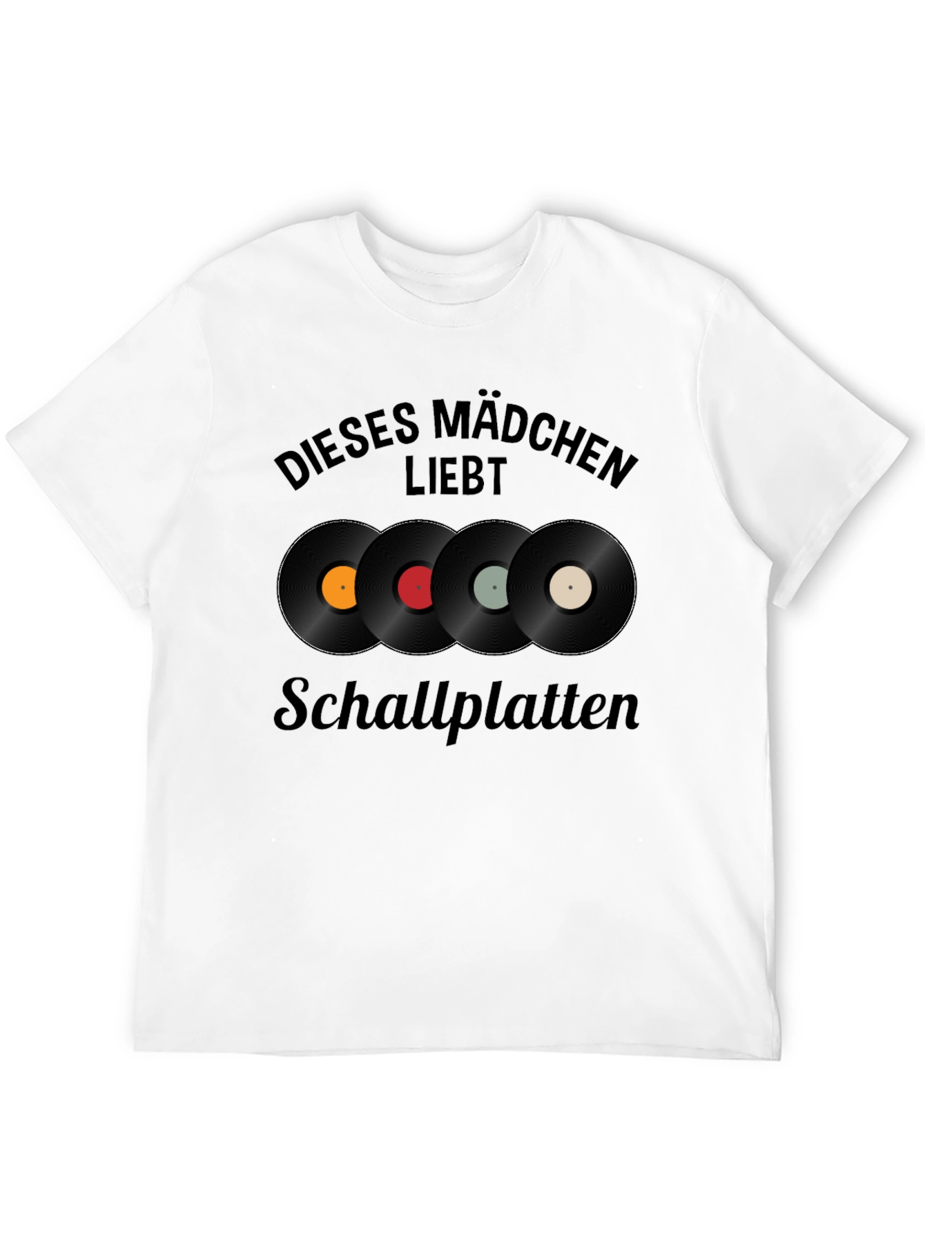 Black Vinyl Record Lover T-Shirt - German Text view 12