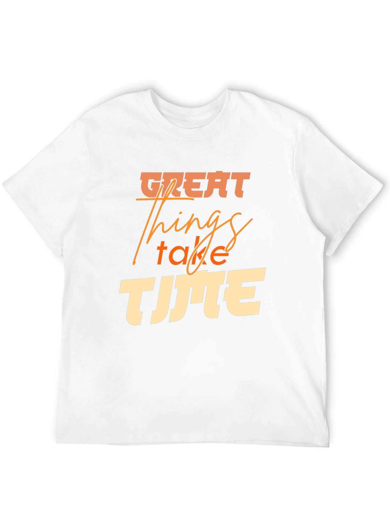 Black Great Things Take Time Black Graphic Tee view 12