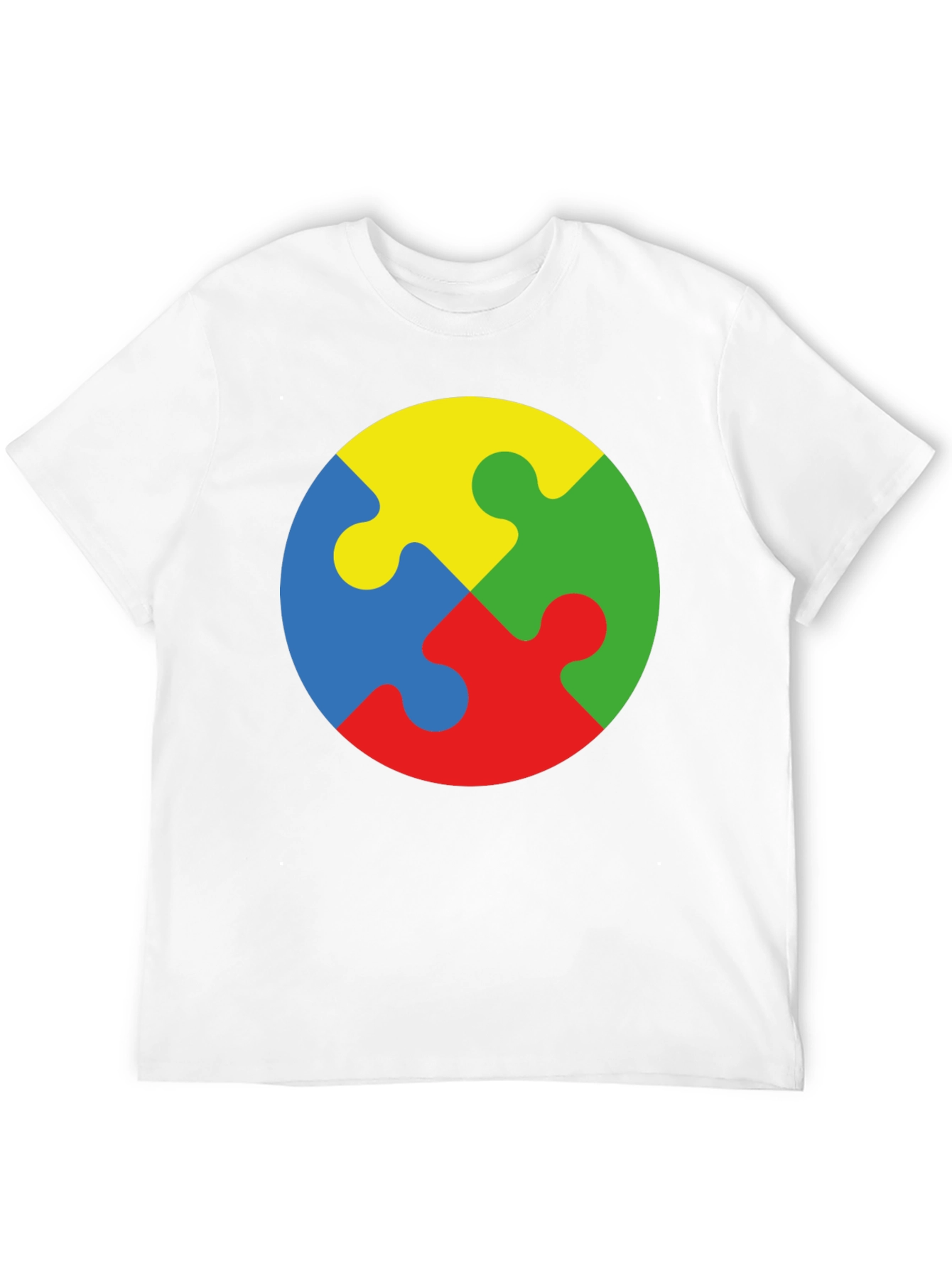 Black Autism Awareness Puzzle Piece Graphic T-Shirt view 12
