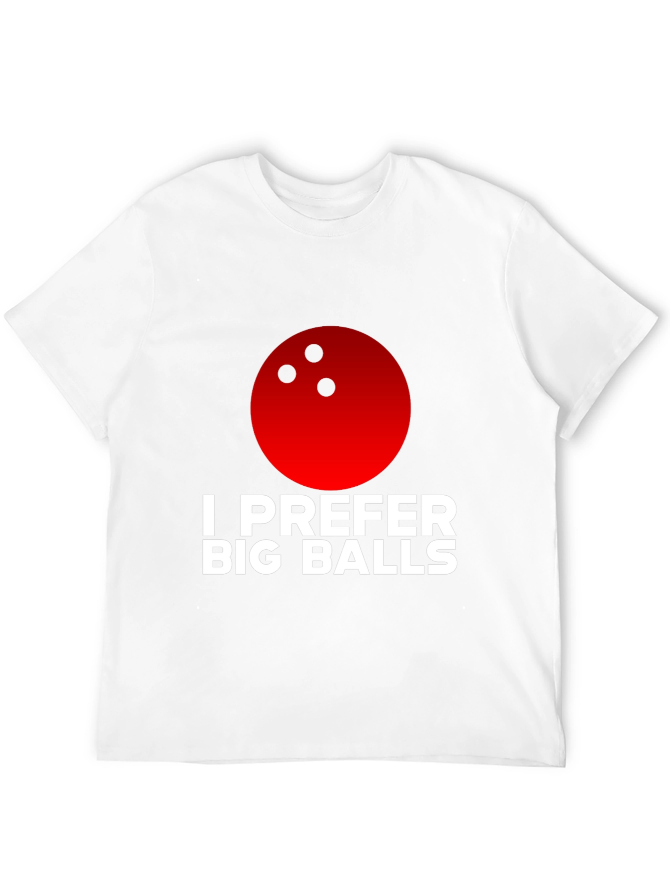 Black I Prefer Big Balls Bowling T-Shirt view 12