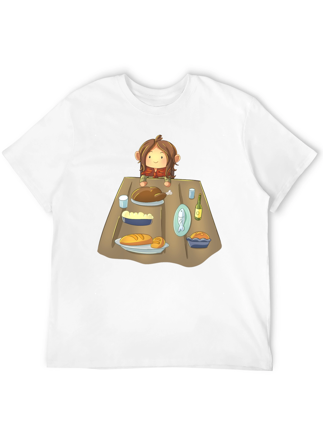 Black Hobbit Feast T-Shirt - Whimsical Lord of the Rings Apparel view 12