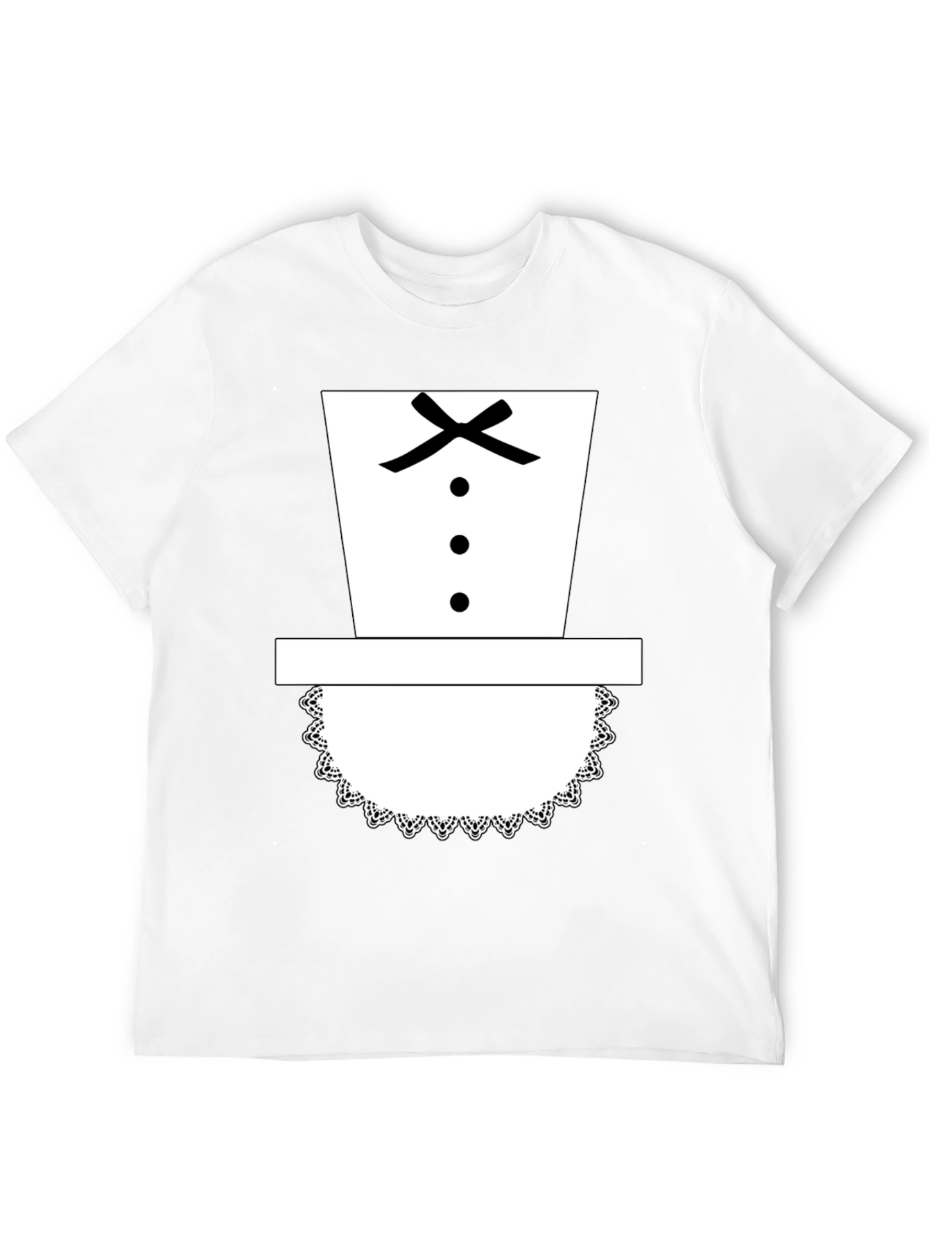 Black Maid Costume Graphic Tee - Novelty Apparel view 12