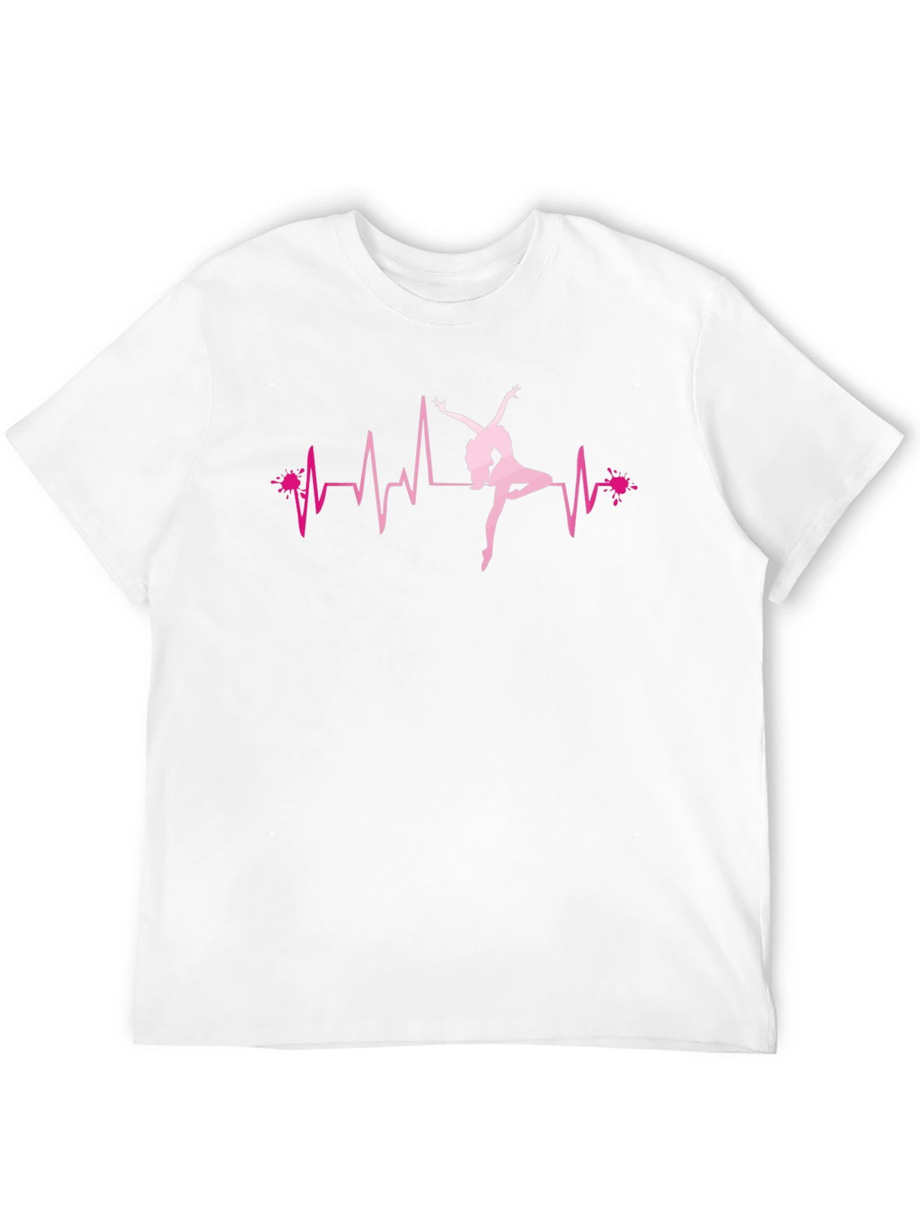 Black Dancing Heartbeat T-Shirt - Black Cotton Tee view 12