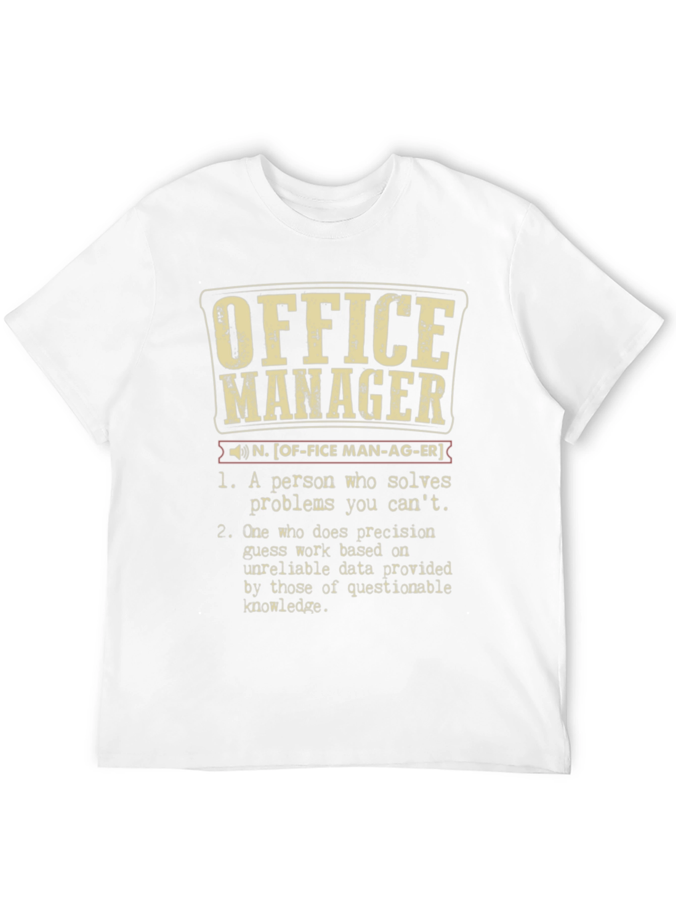 Black Office Manager Definition T-Shirt - Funny Job Gift view 12