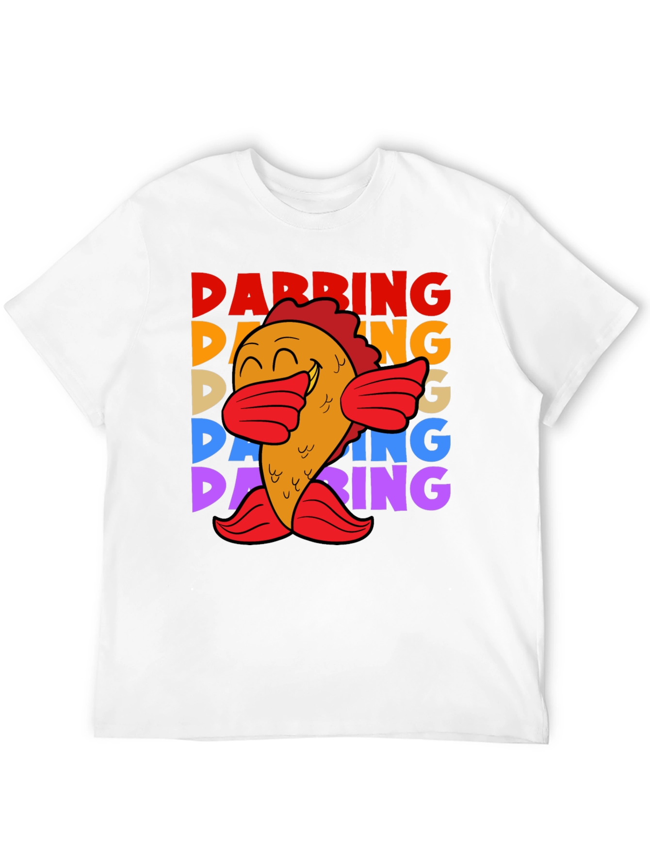 Black Dabbing Fish Graphic Tee - Fun, Unique, Trendy view 12