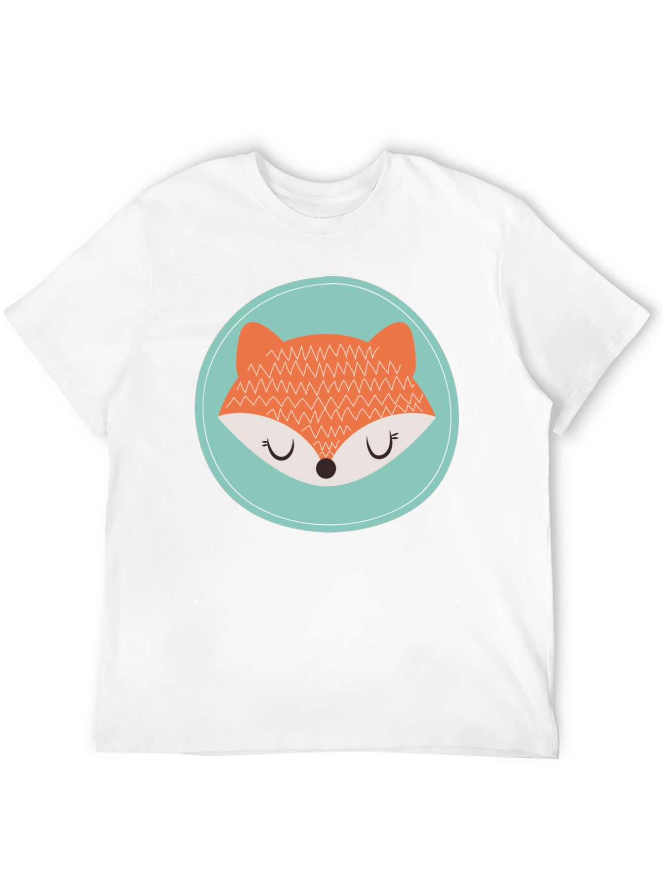 Black Cute Fox Graphic Tee - Unisex Black T-Shirt view 12