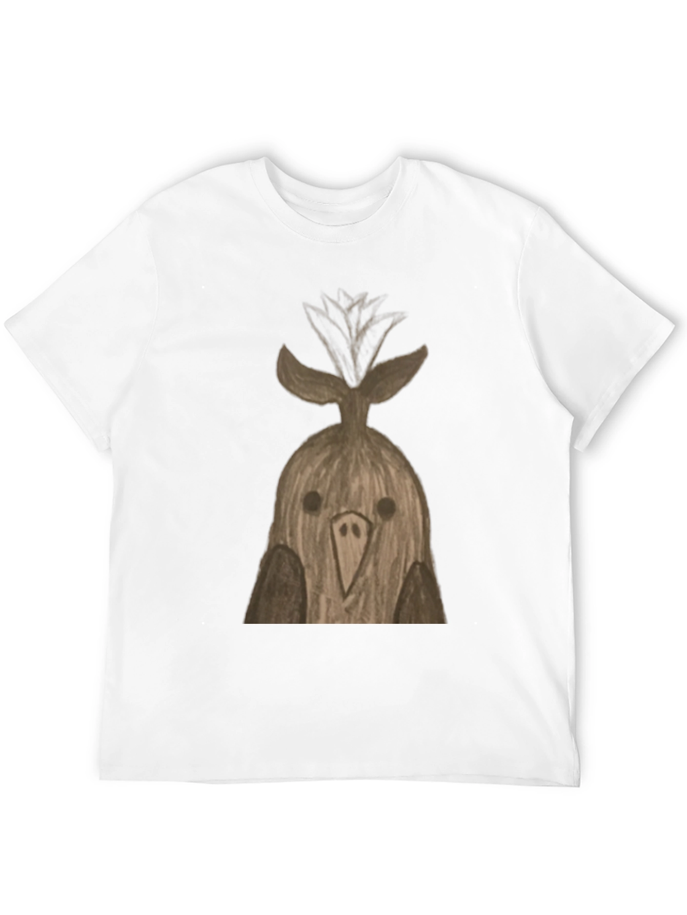 Black Quirky Bird T-Shirt - Unique Hand-Drawn Design view 12