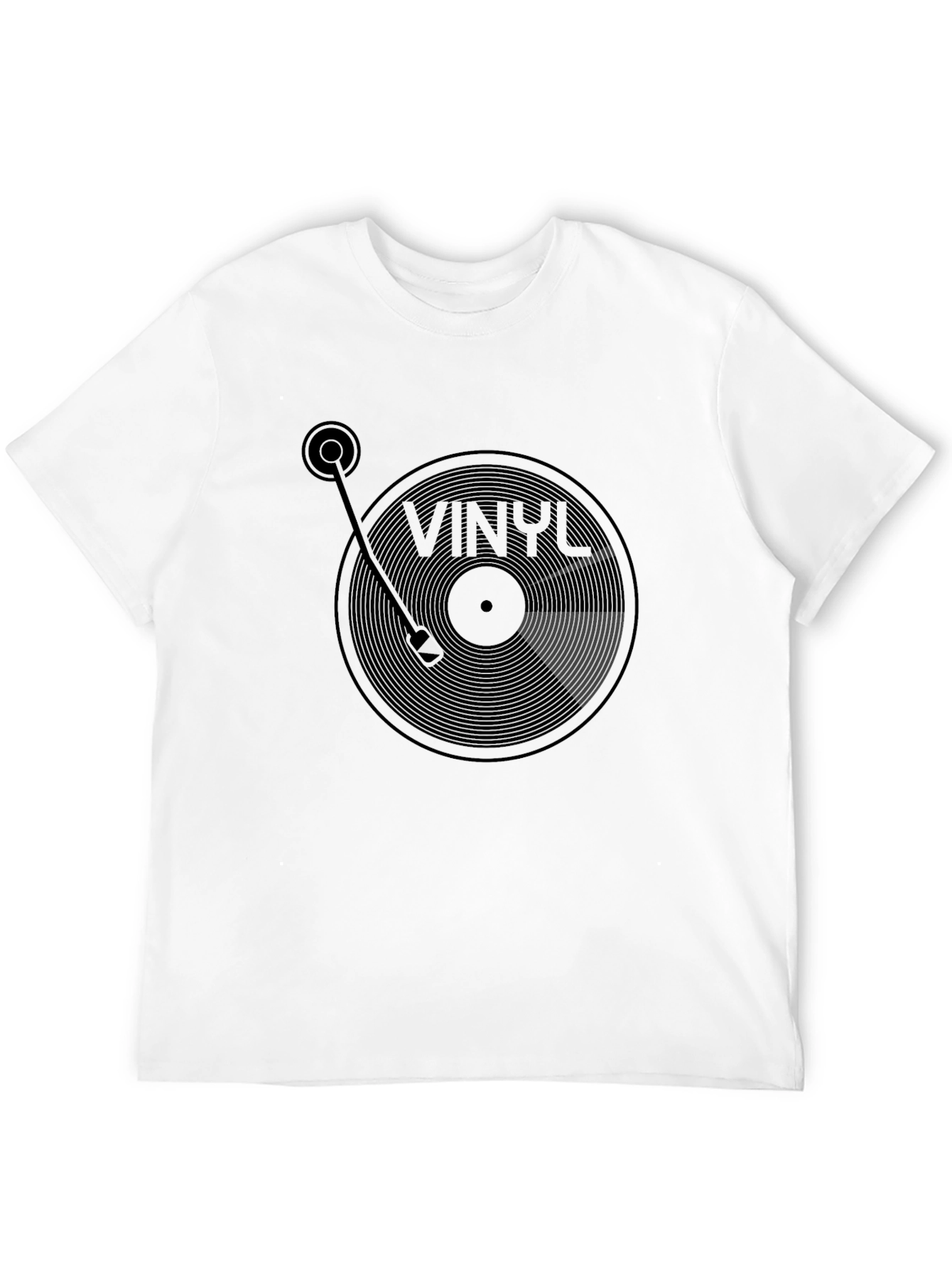 Black Vinyl Record Player Graphic T-Shirt view 12