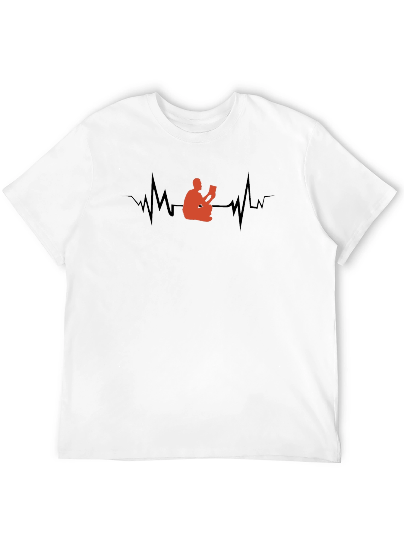 Black Reading Heartbeat T-Shirt - Book Lover Tee view 12
