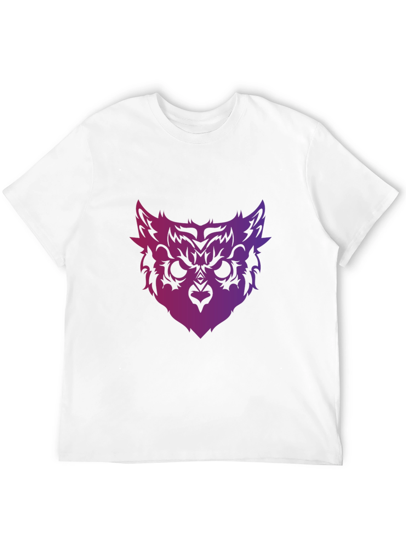 Black Owl Face Graphic Tee - Men's Black T-Shirt view 12