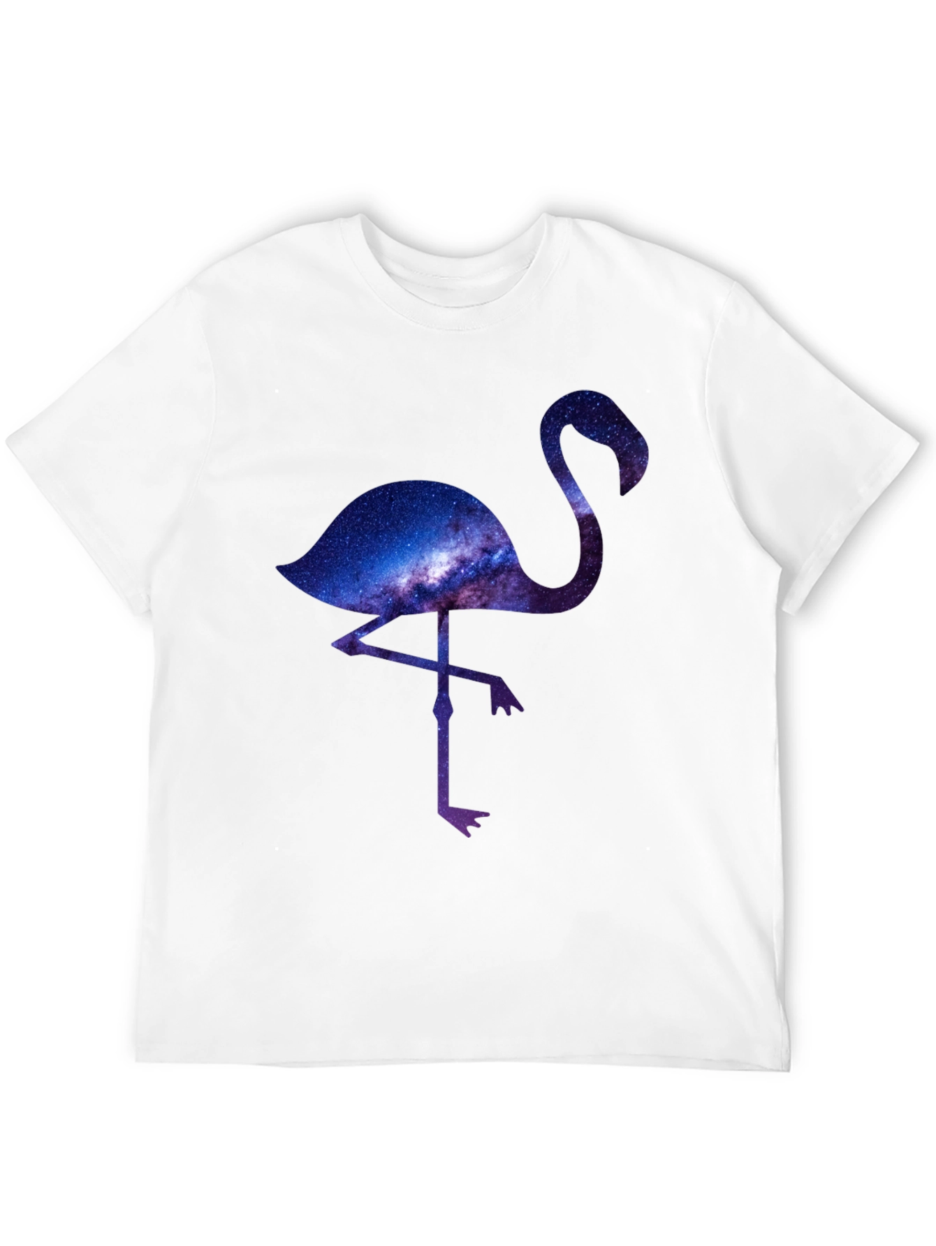 Black Galaxy Flamingo Graphic T-Shirt view 12