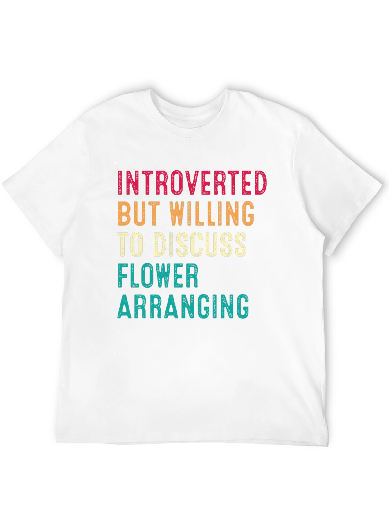 Black Introverted Flower Arranging Graphic Tee view 12