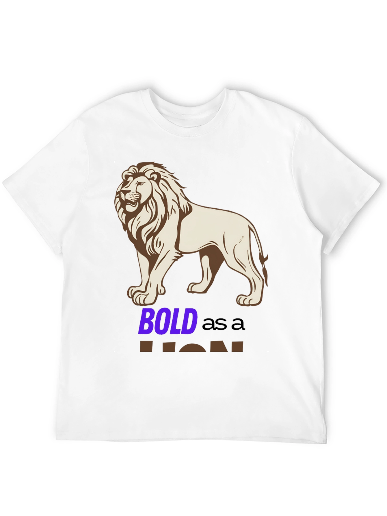 Black Bold Lion Graphic Tee - Black Cotton Blend Shirt view 12