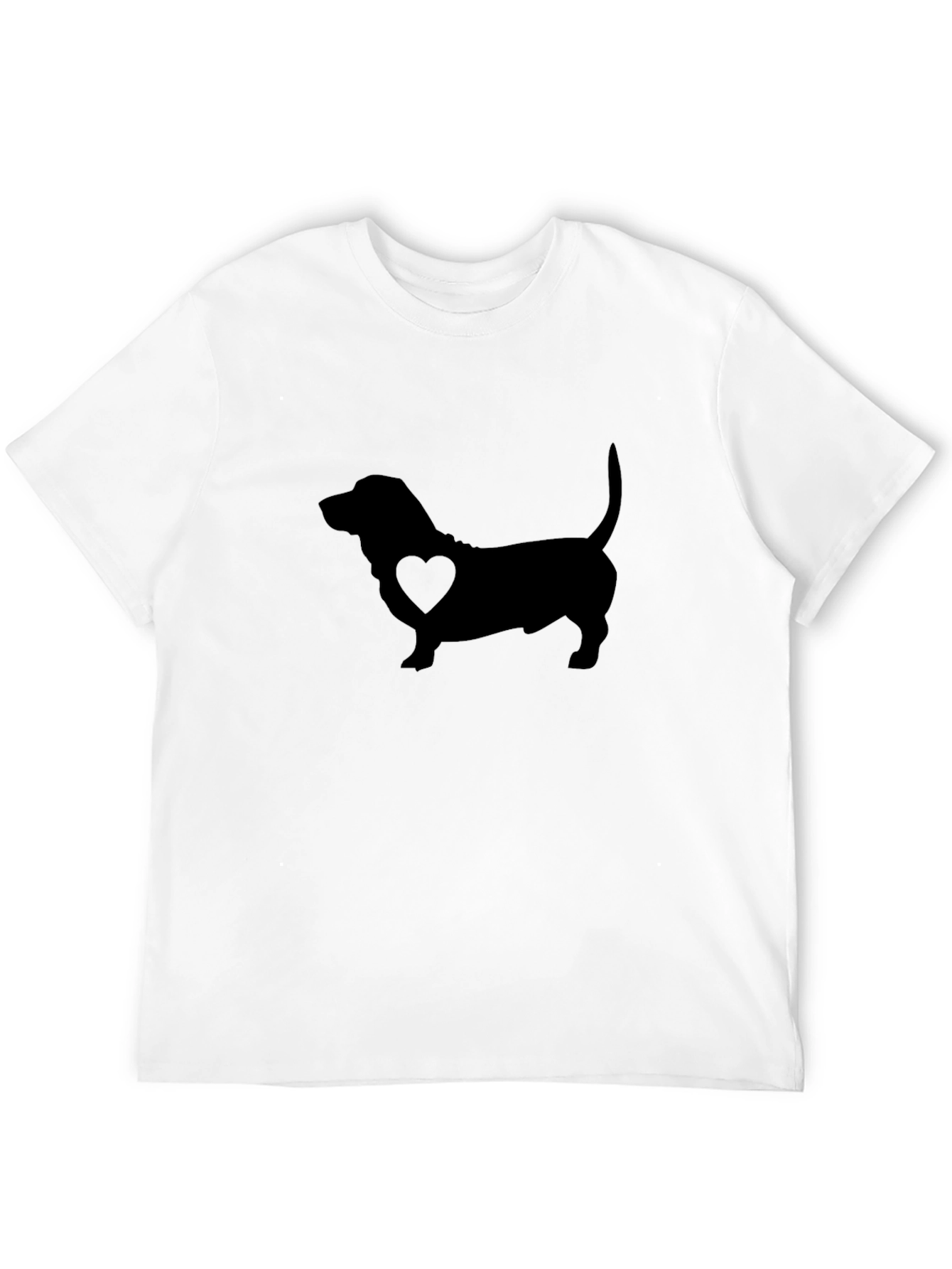 Black Dachshund Love Men's Black T-Shirt view 12