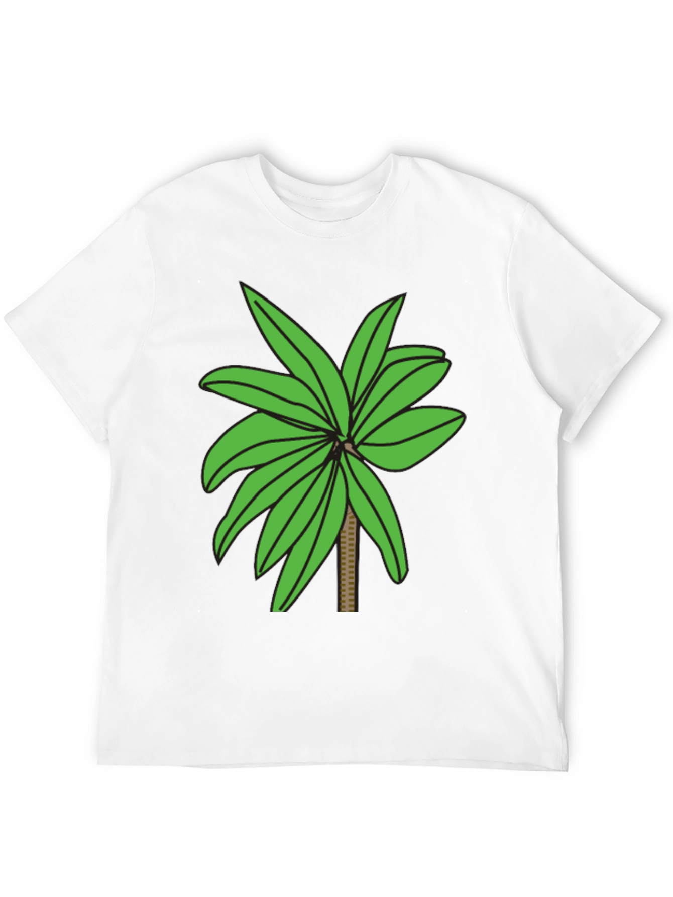 Black Tropical Palm Tree Graphic T-Shirt view 12