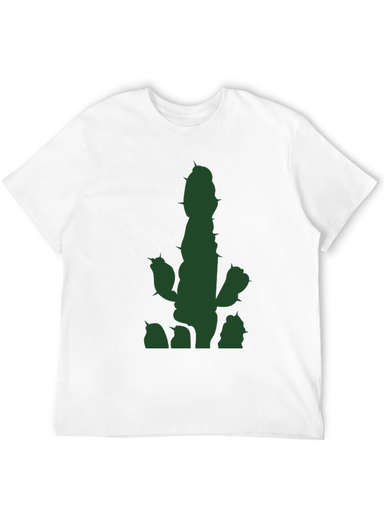 Black Cactus Graphic T-Shirt - Black Casual Tee view 12