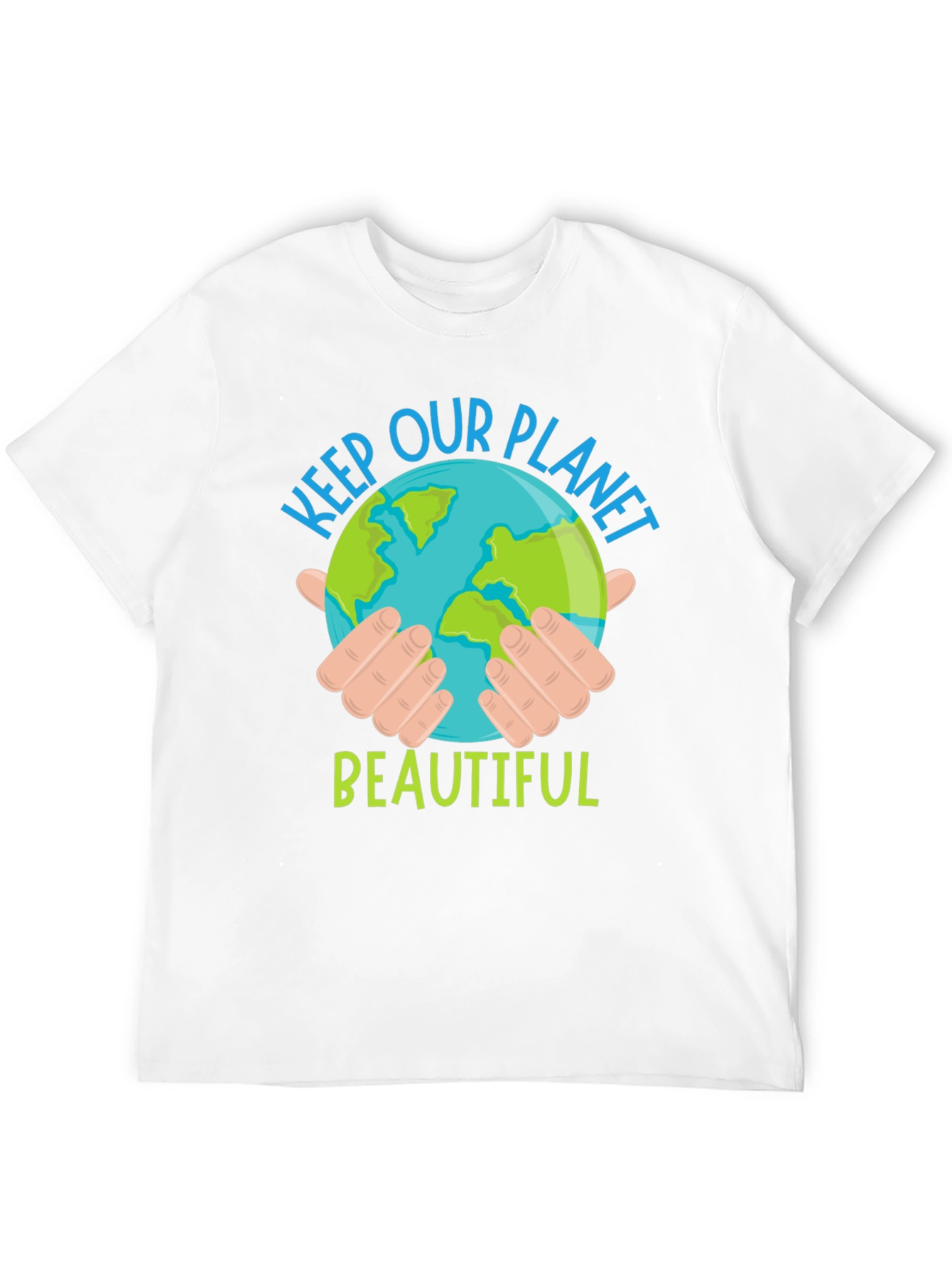 Black Keep Our Planet Beautiful Graphic T-Shirt view 12