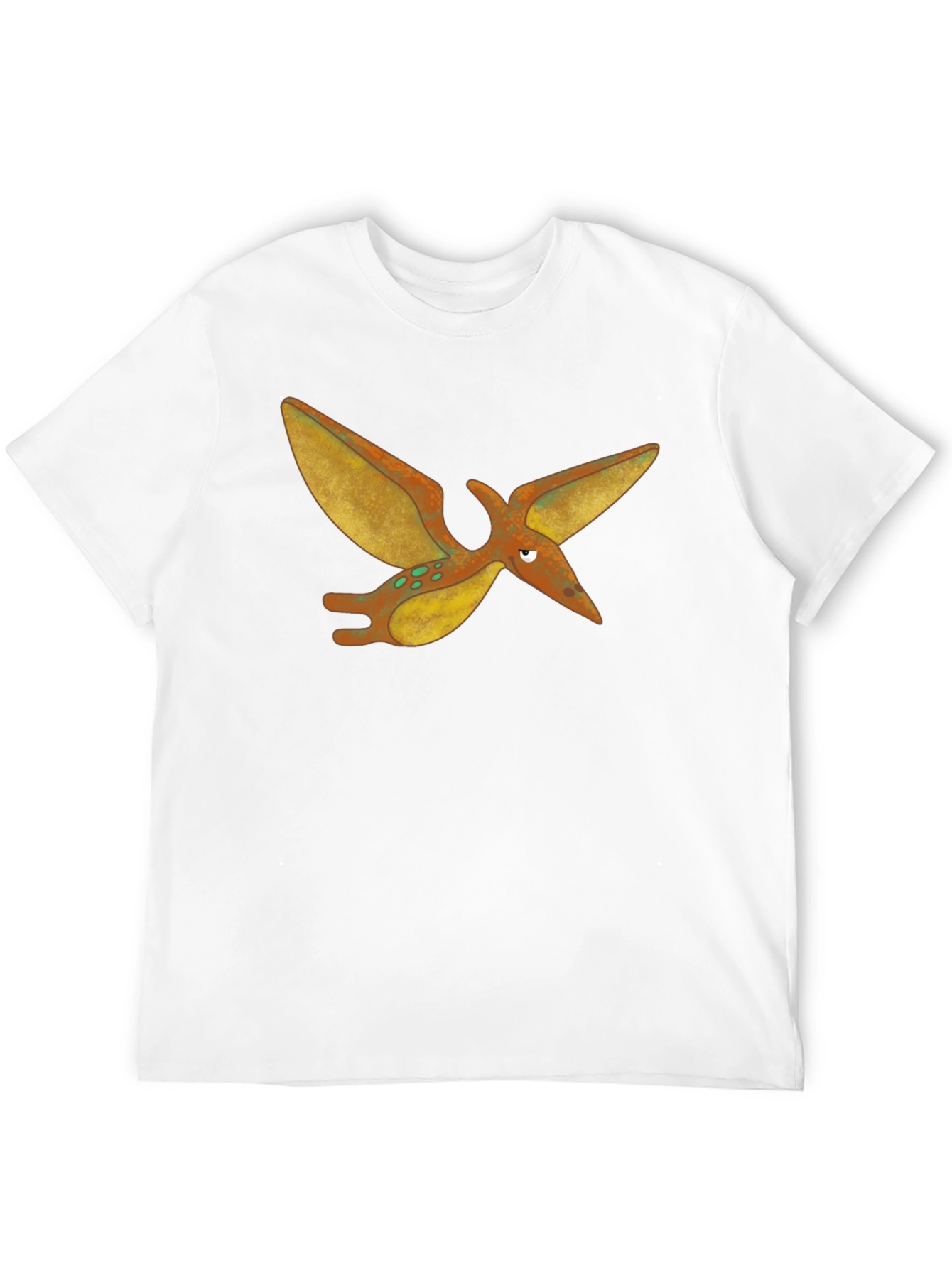 Black Cartoon Pterodactyl Black T-Shirt view 12