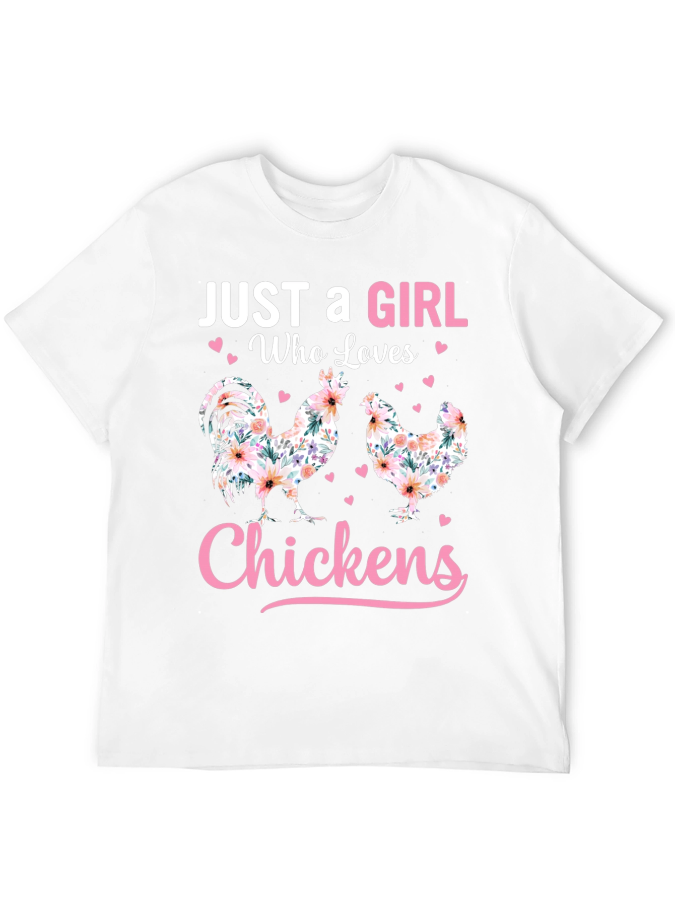 Black Just a Girl Who Loves Chickens T-Shirt view 12