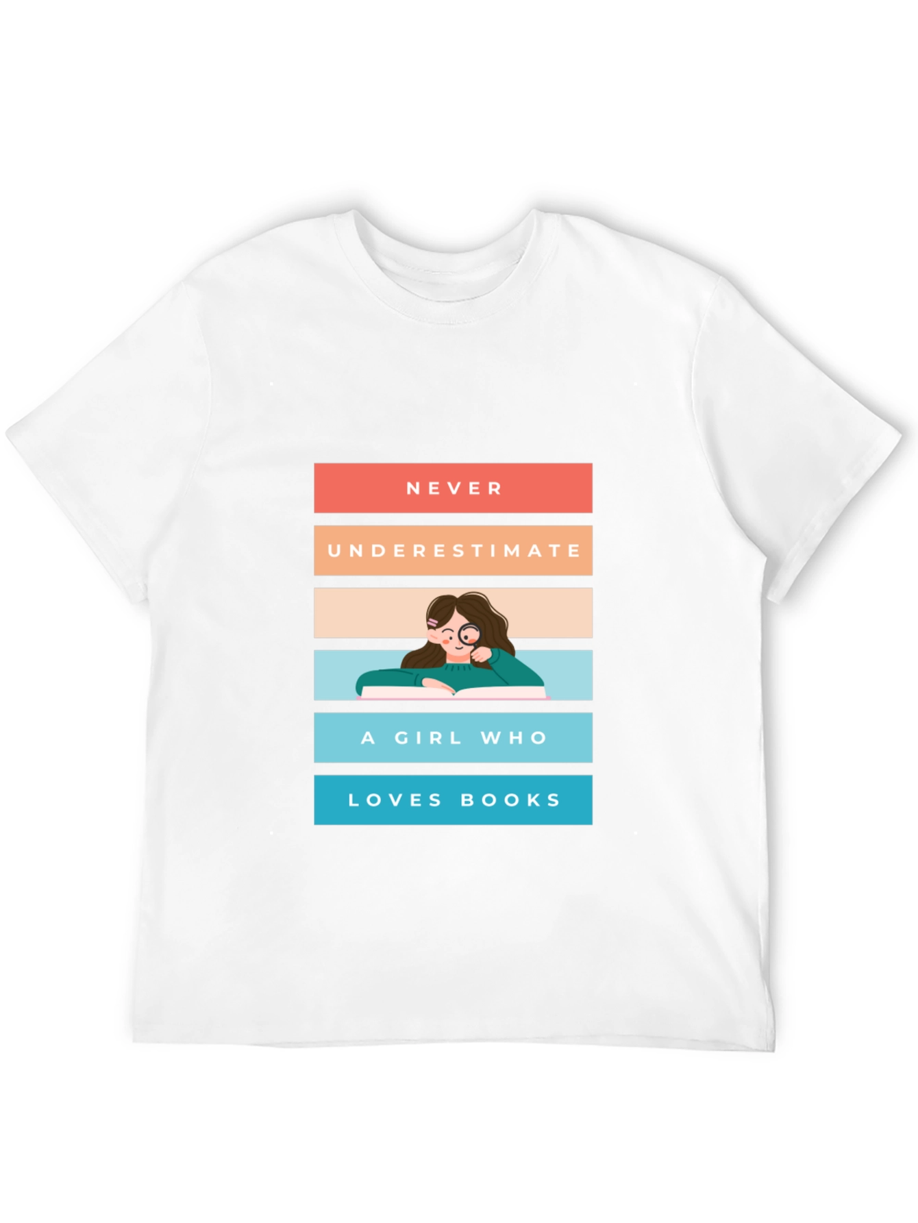 Black Never Underestimate A Girl Who Loves Books T-Shirt view 12