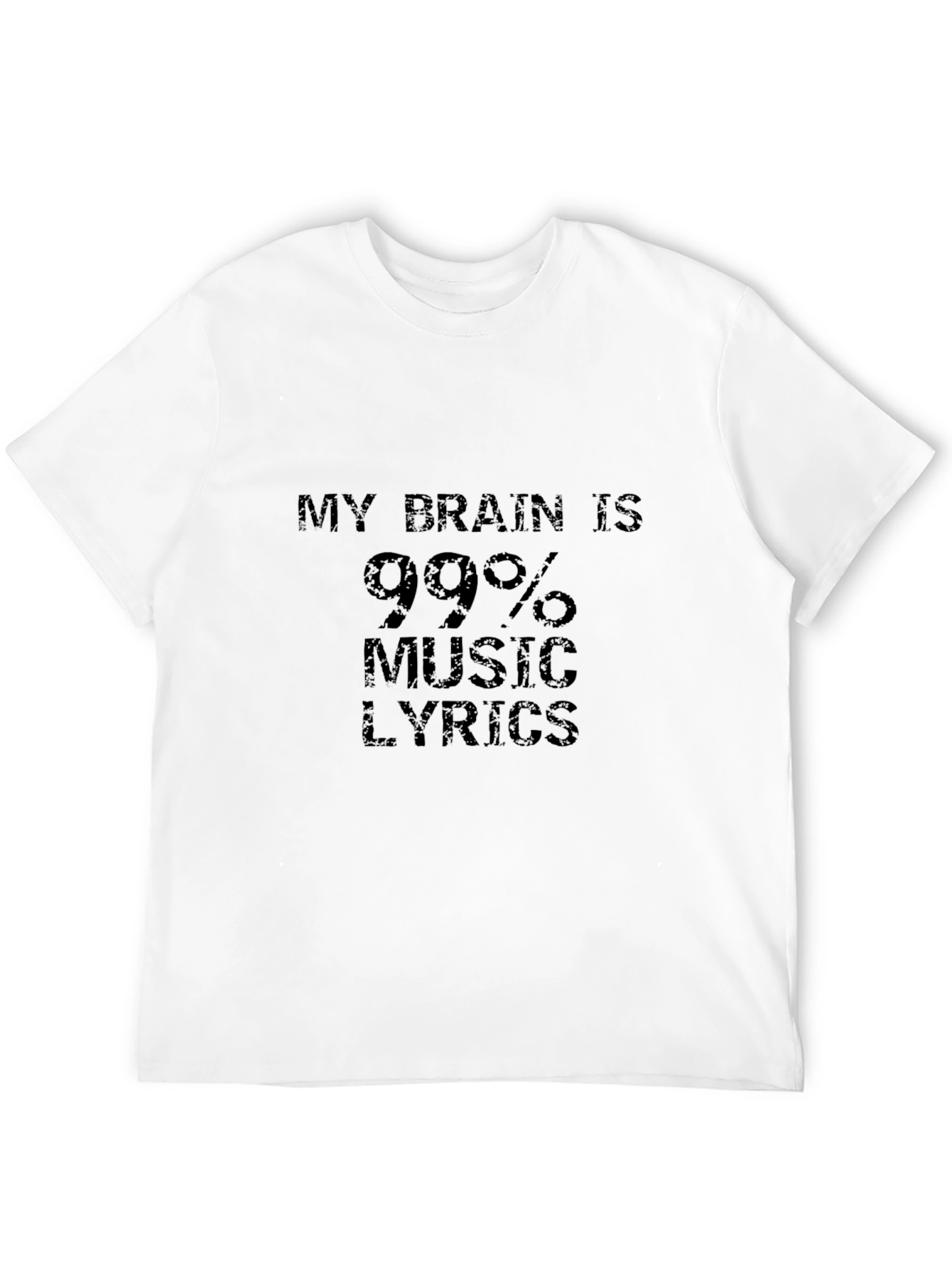 Black My Brain Is 99% Music Lyrics T-Shirt view 12