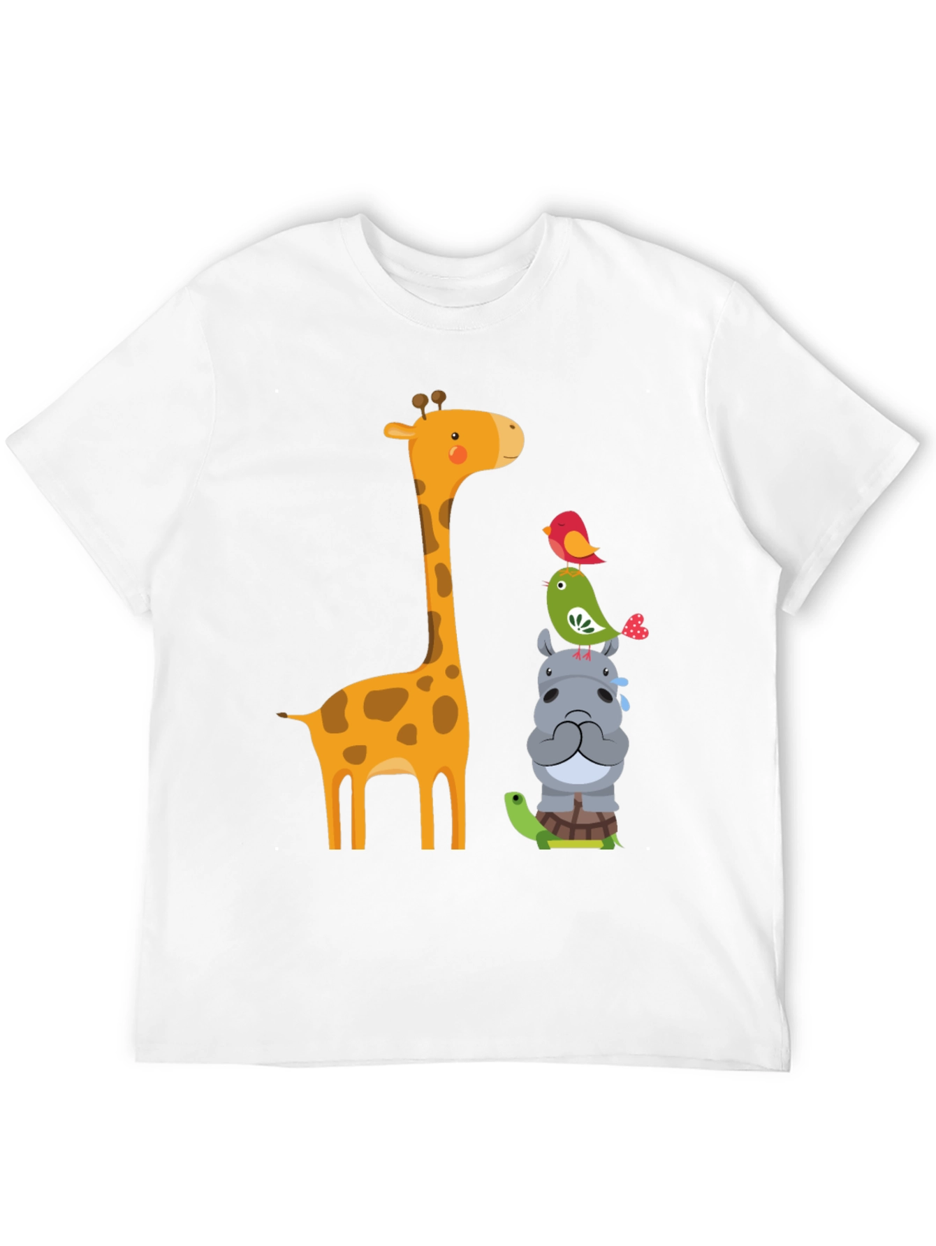Black Cute Animal Stack T-Shirt view 12