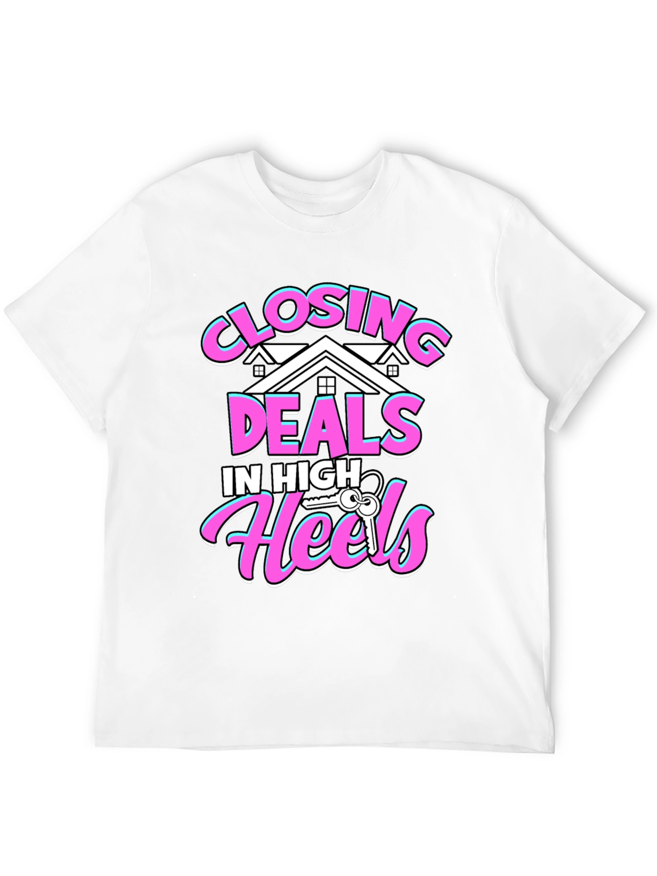 Black Closing Deals T-Shirt - High Heels Realtor Tee view 12